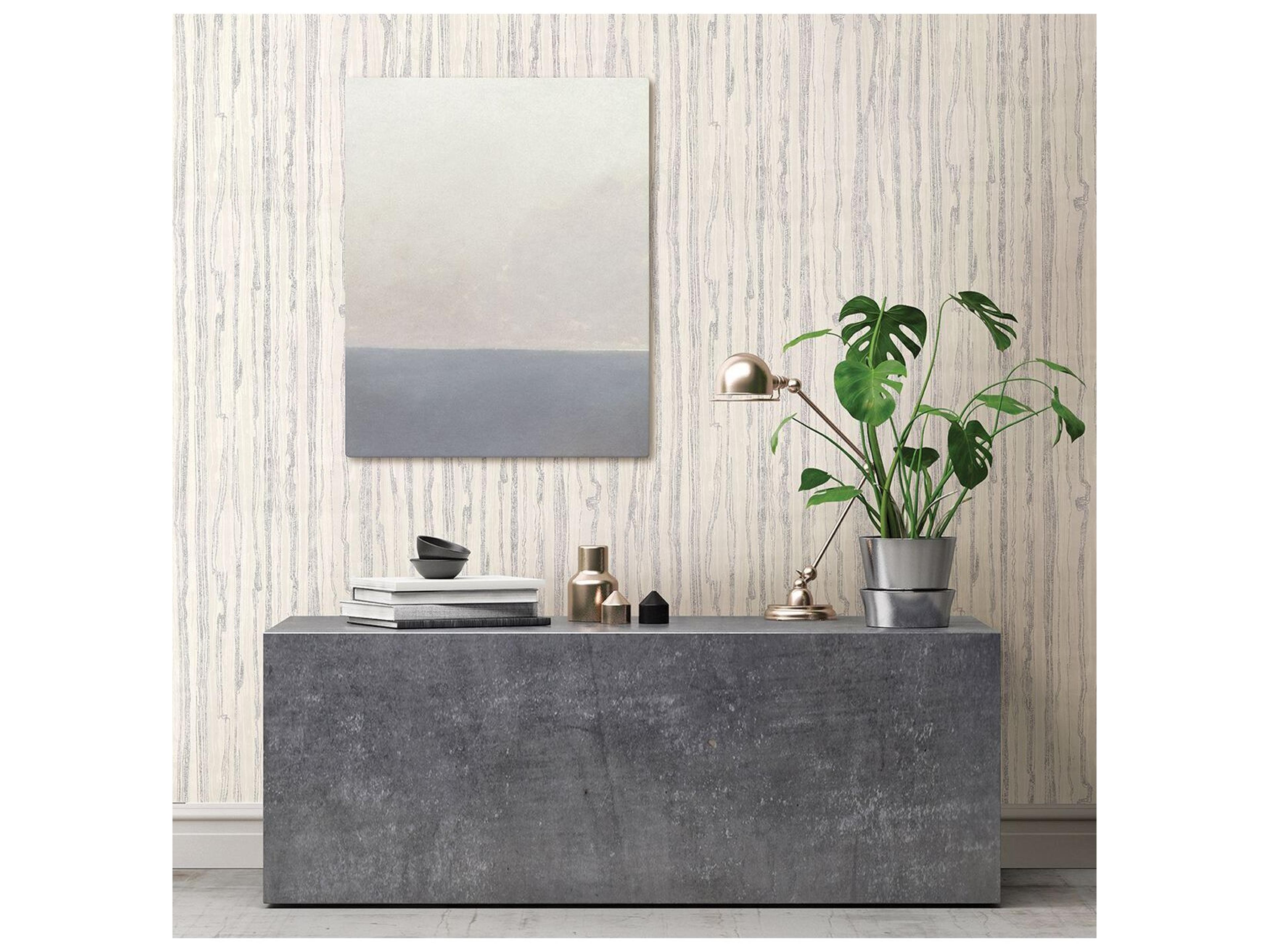 Brewster Home Fashions Polished Nova Platinum Faux Wood Wallpaper