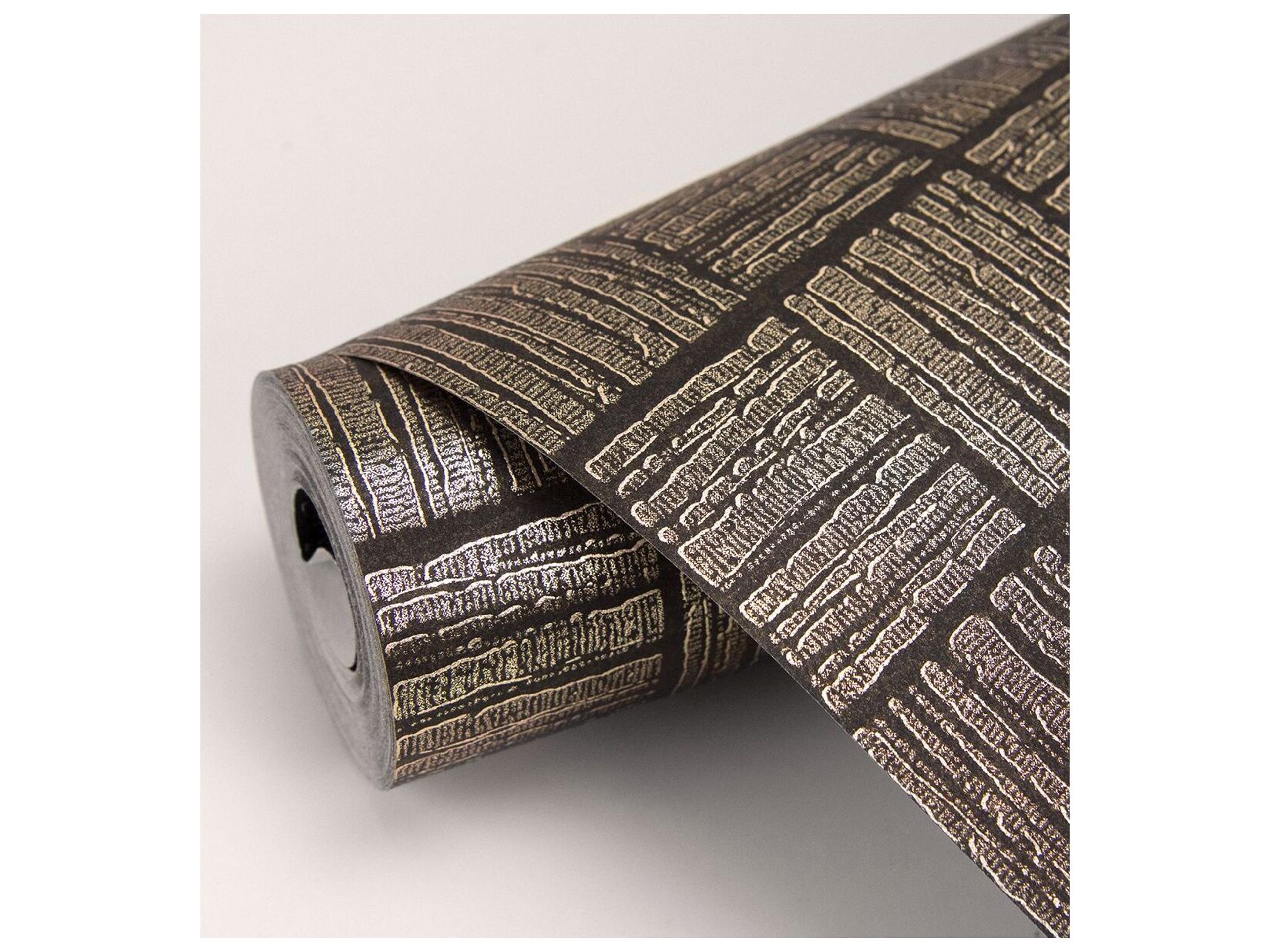 Brewster Home Fashions Polished Glint Black Distressed Geometric Wallpaper