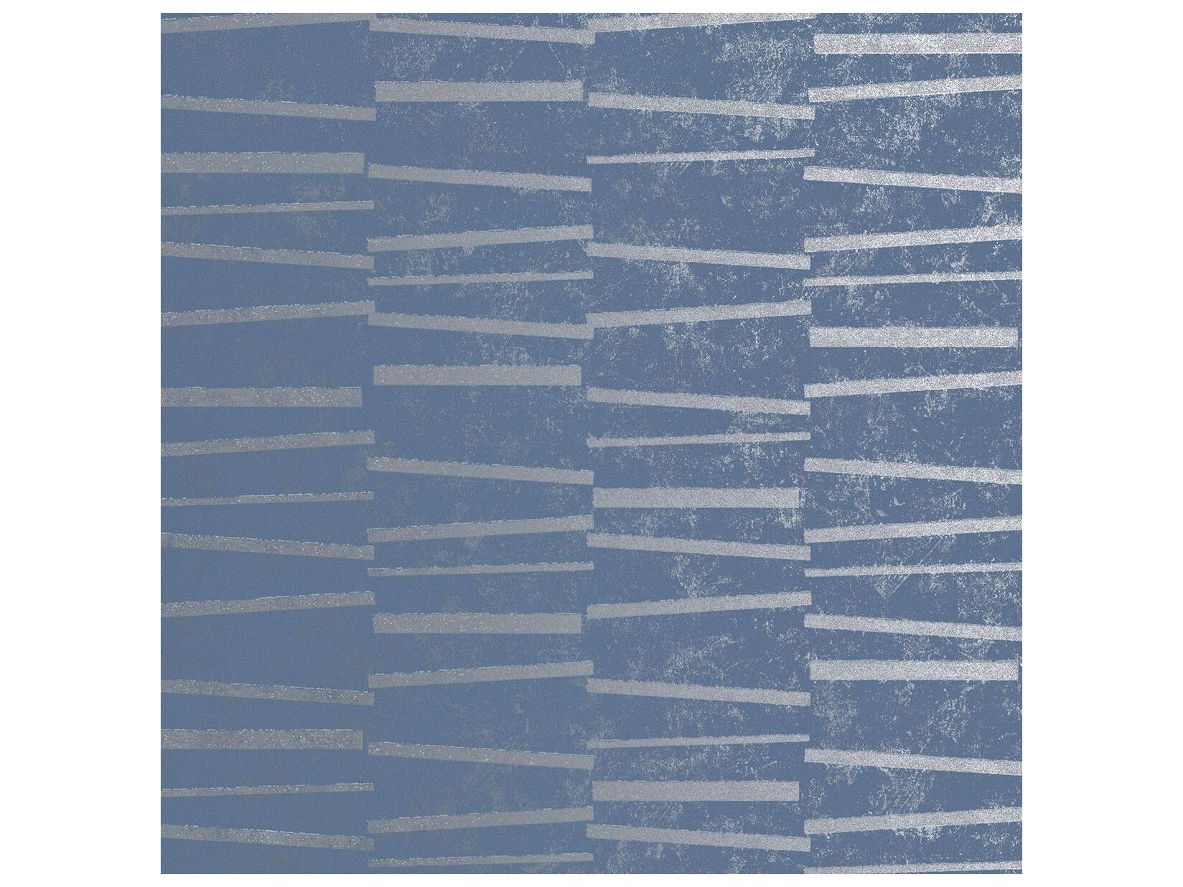 Polished Luminescence Blue Abstract Stripe Wallpaper