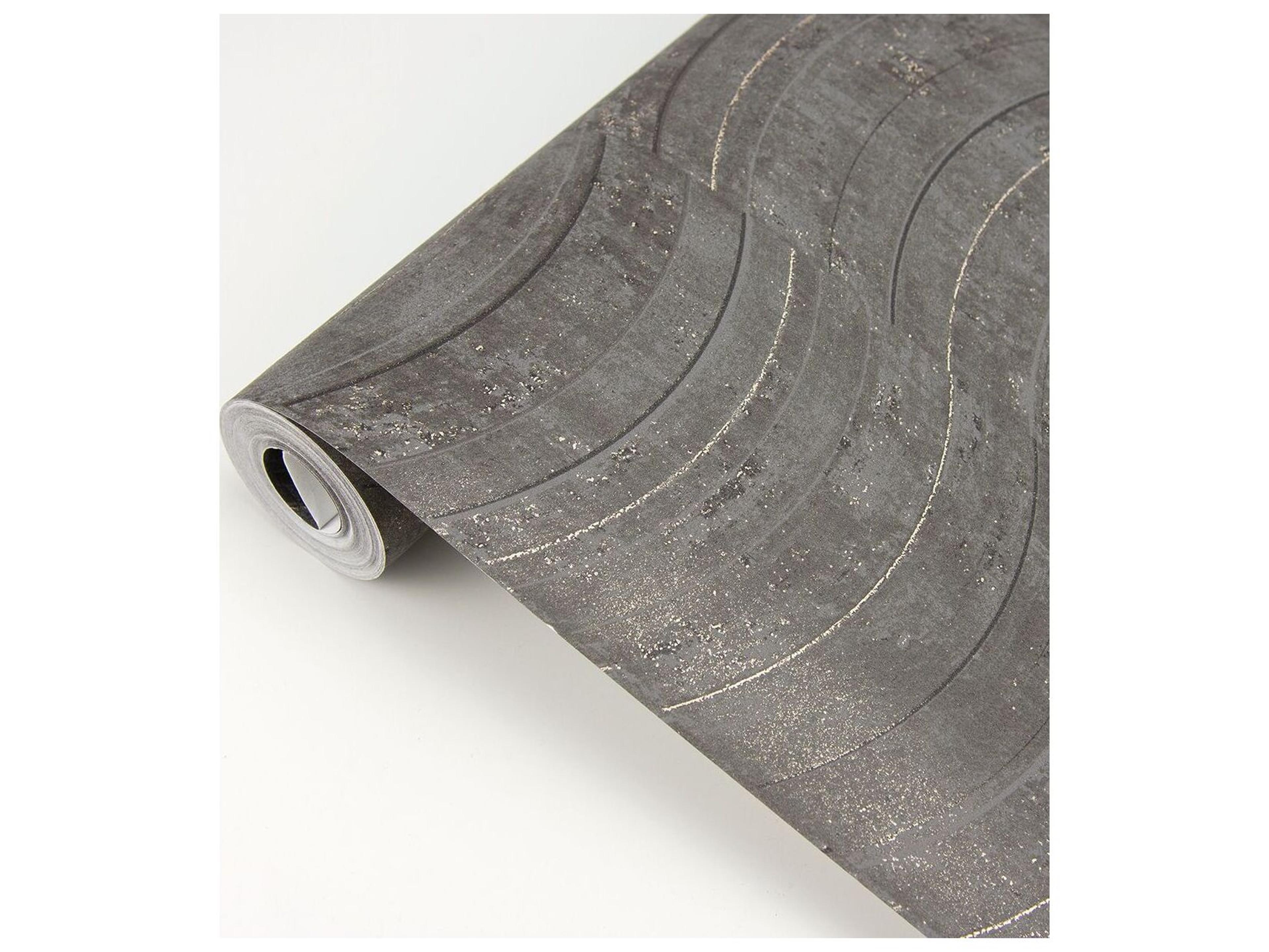 Brewster Home Fashions Polished Hydra Dark Grey Geometric Wallpaper