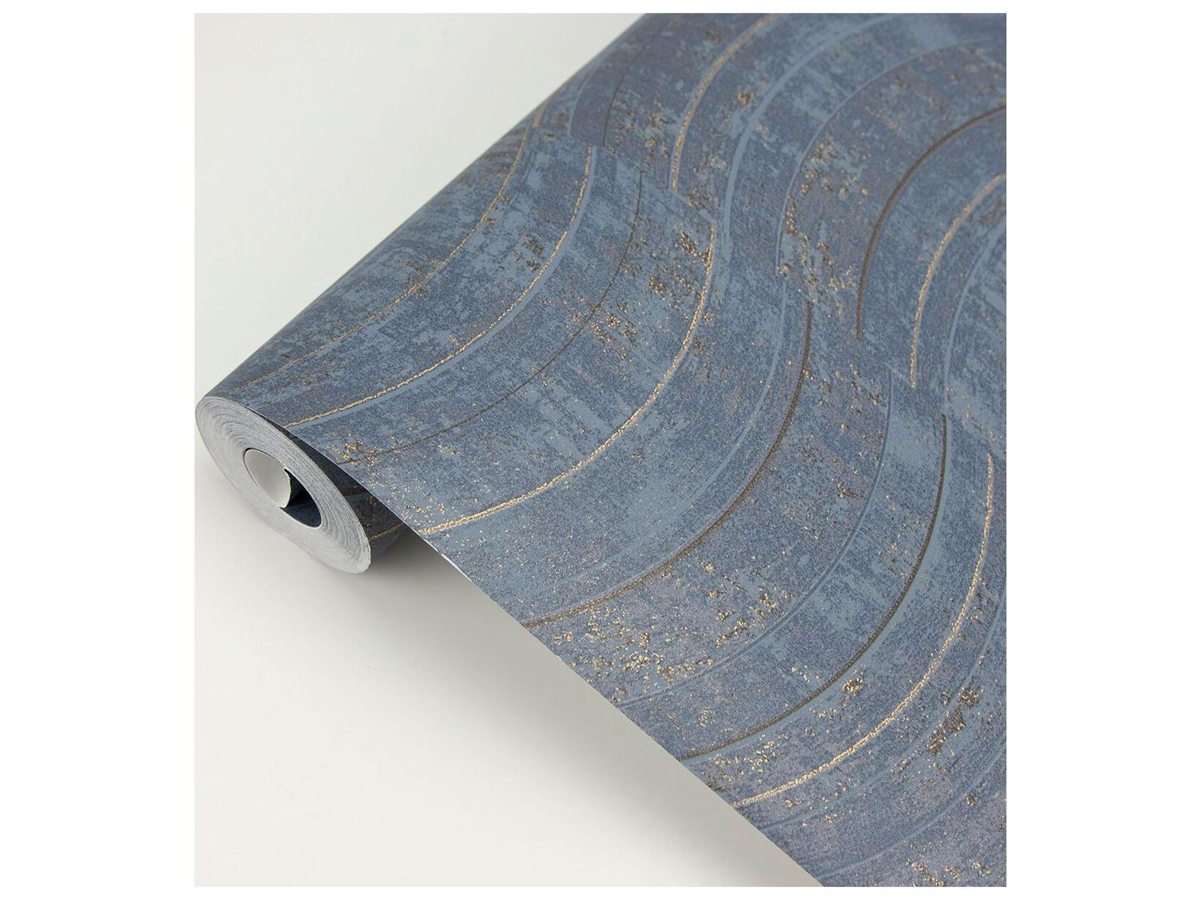 Brewster Home Fashions Polished Hydra Blue Geometric Wallpaper