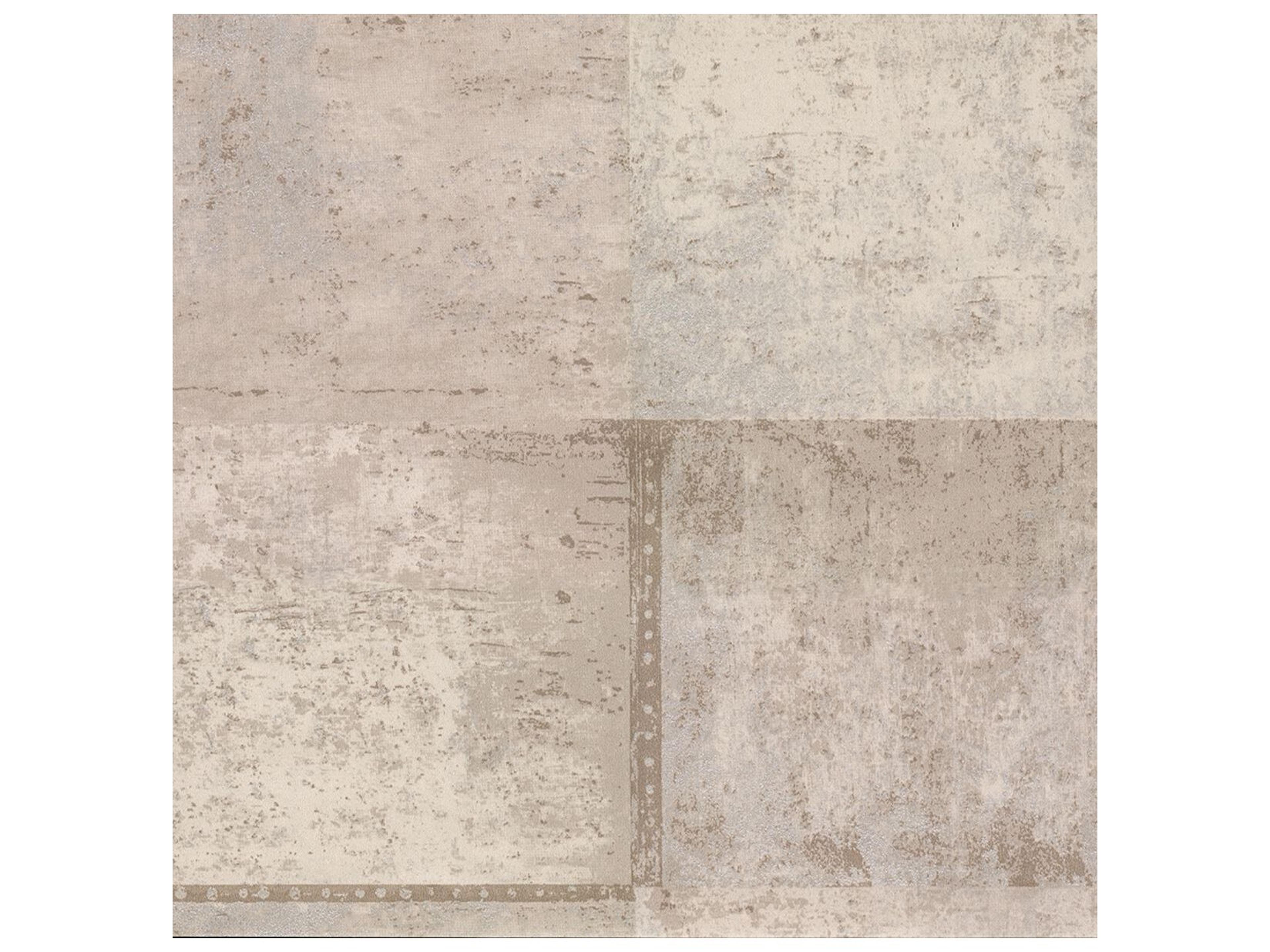 Polished Vela Taupe Distressed Geometric Wallpaper