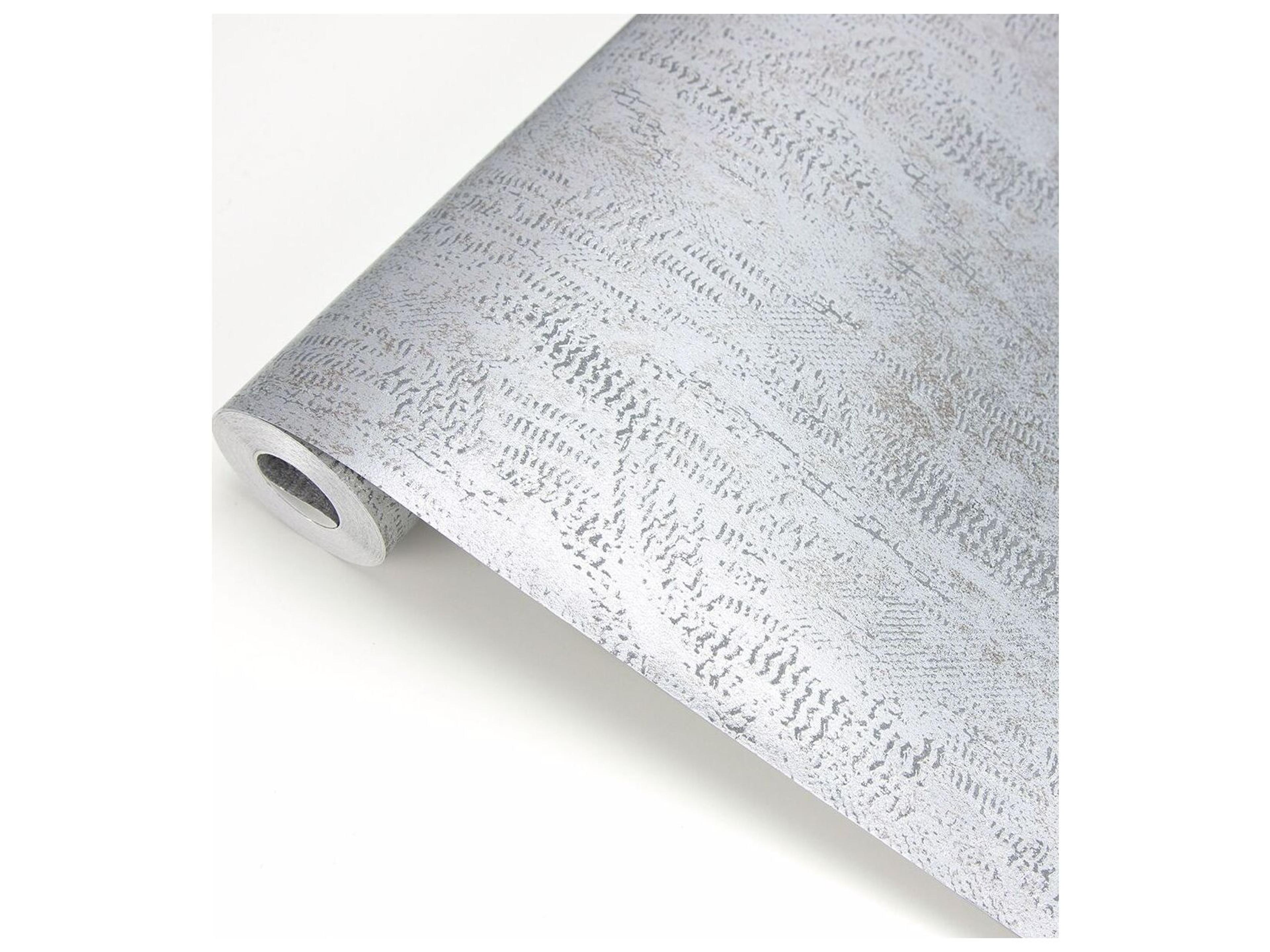 Brewster Home Fashions Polished Luster Silver Distressed Texture Wallpaper