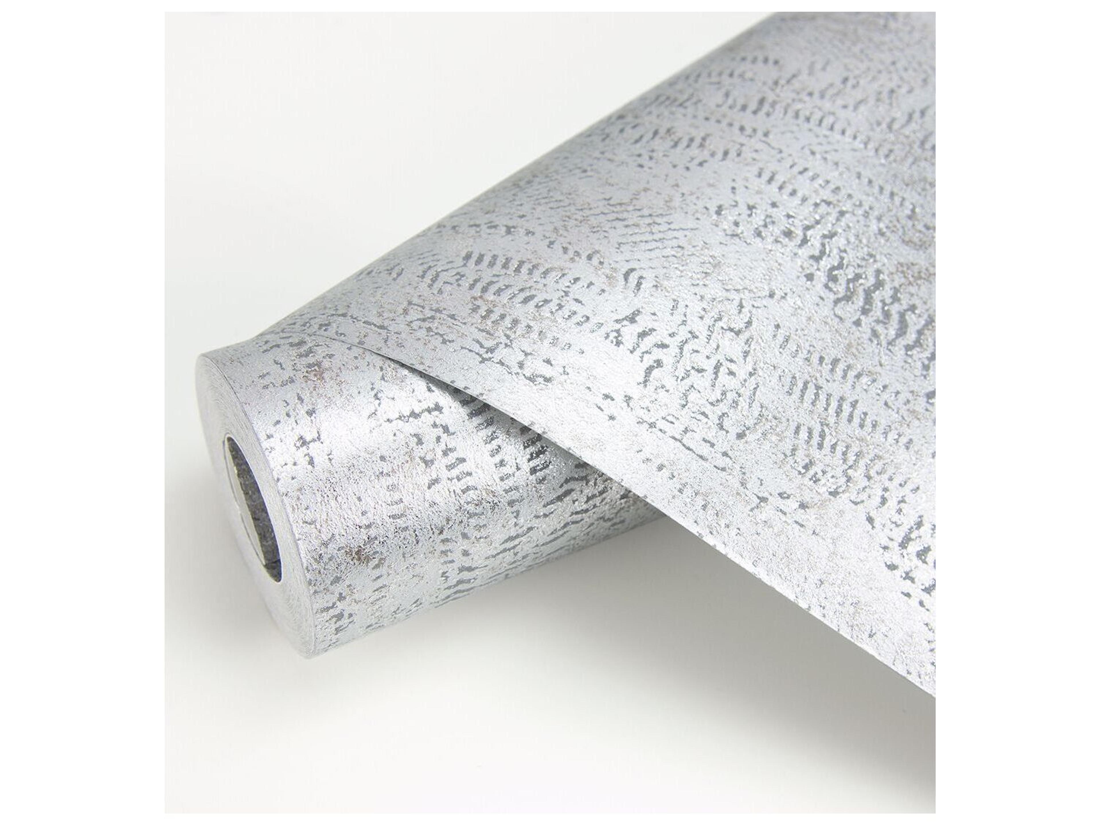 Brewster Home Fashions Polished Luster Silver Distressed Texture Wallpaper