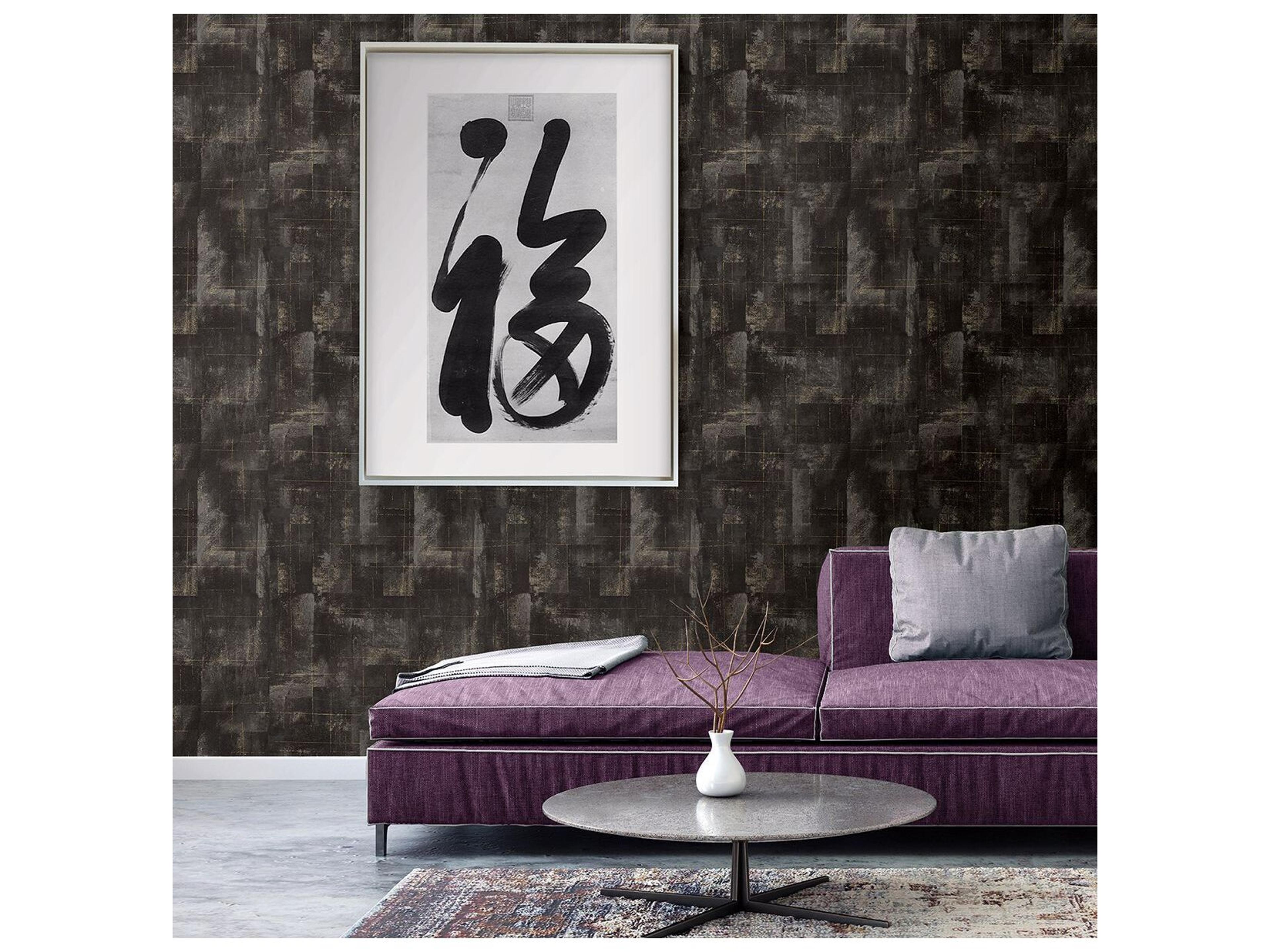 Brewster Home Fashions Polished Ozone Black Texture Wallpaper