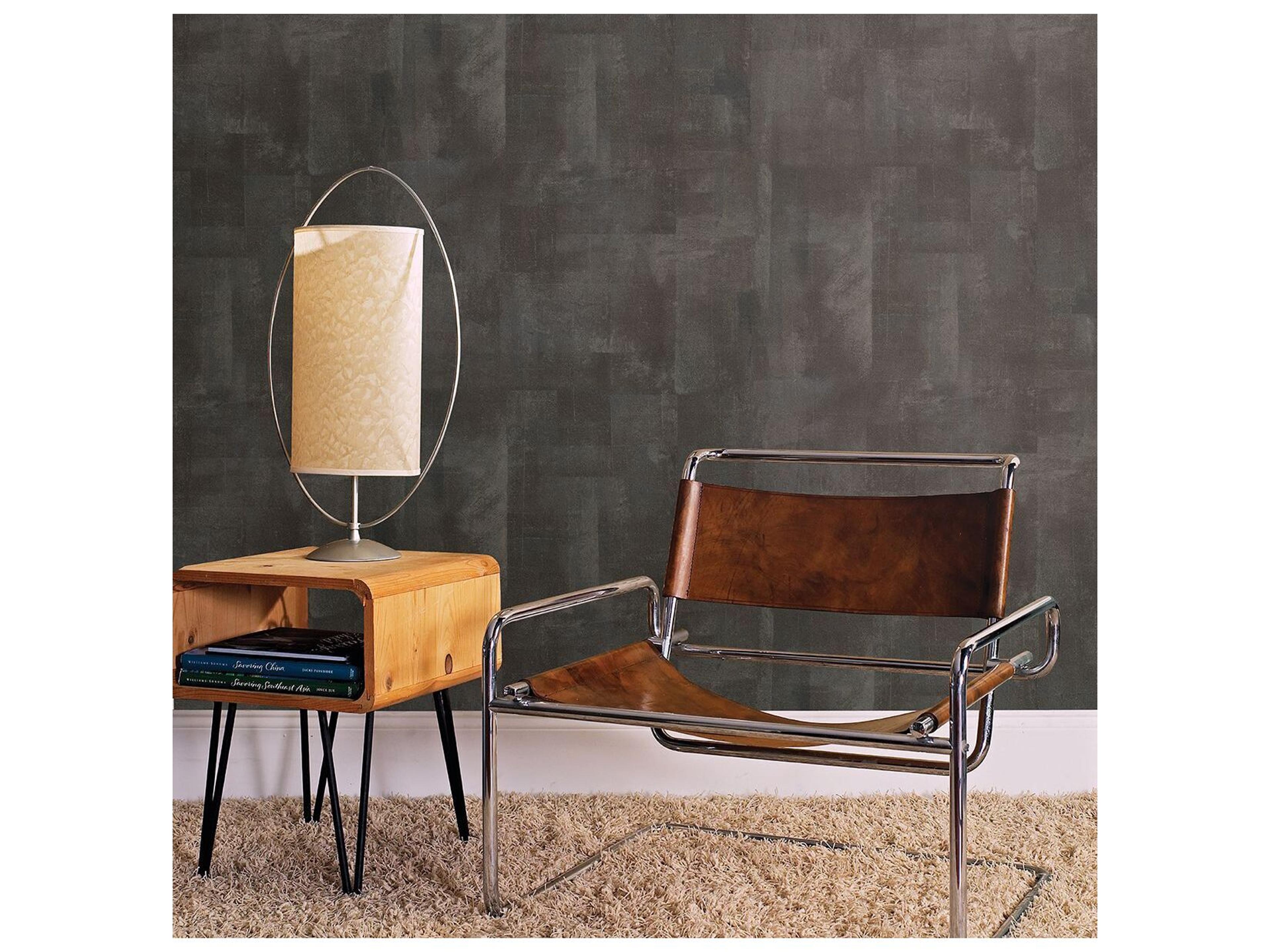 Brewster Home Fashions Polished Ozone Charcoal Texture Wallpaper