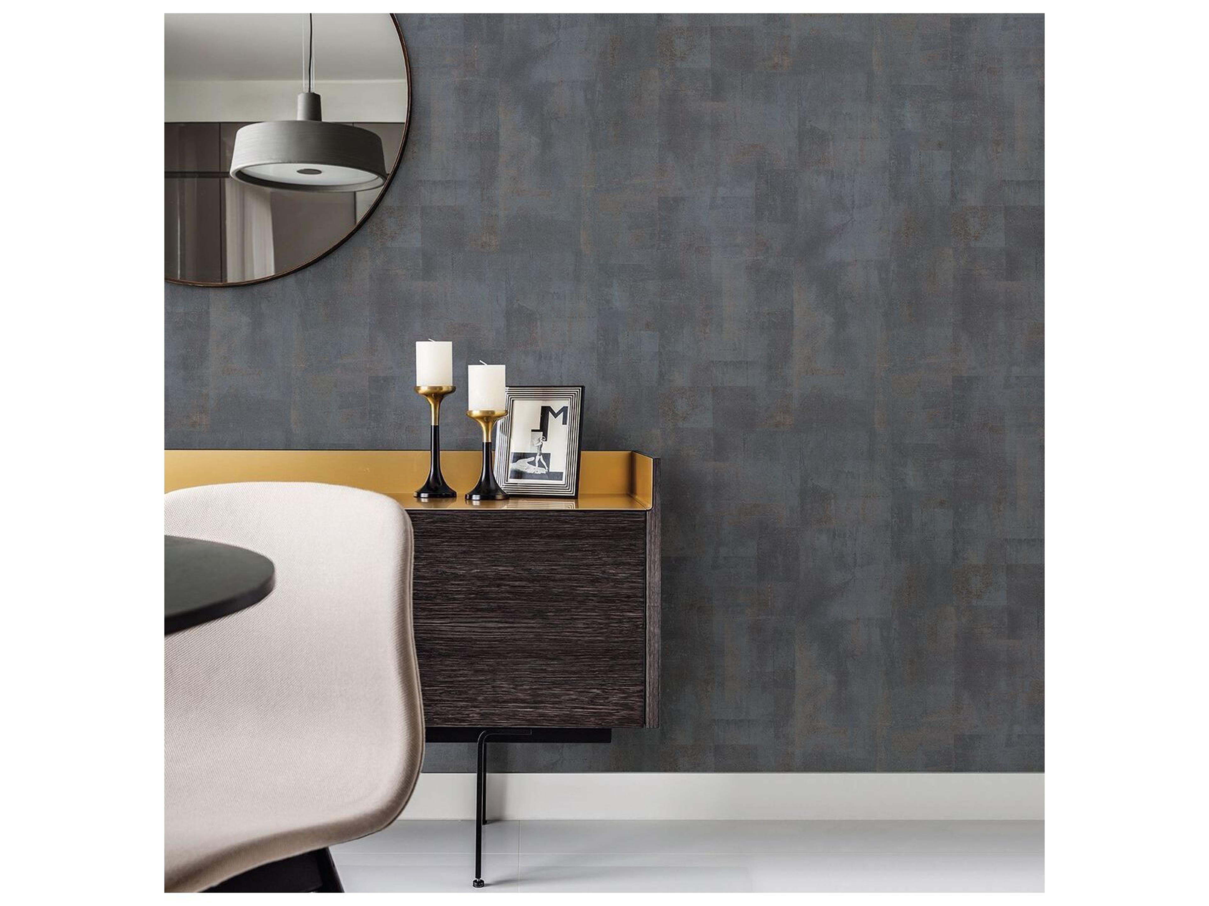 Brewster Home Fashions Polished Ozone Teal Texture Wallpaper