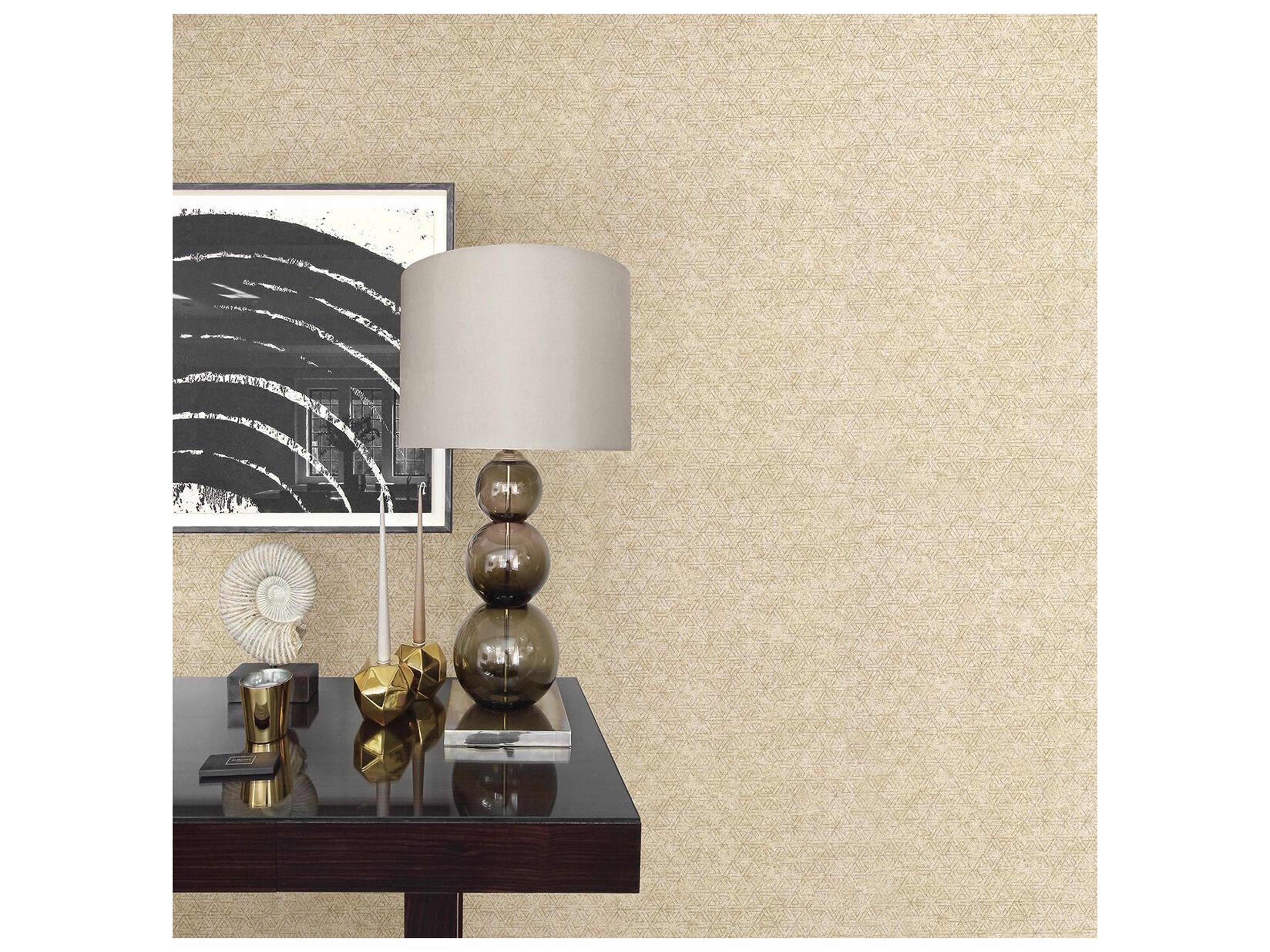 Brewster Home Fashions Polished Cosmic Champagne Geometric Wallpaper