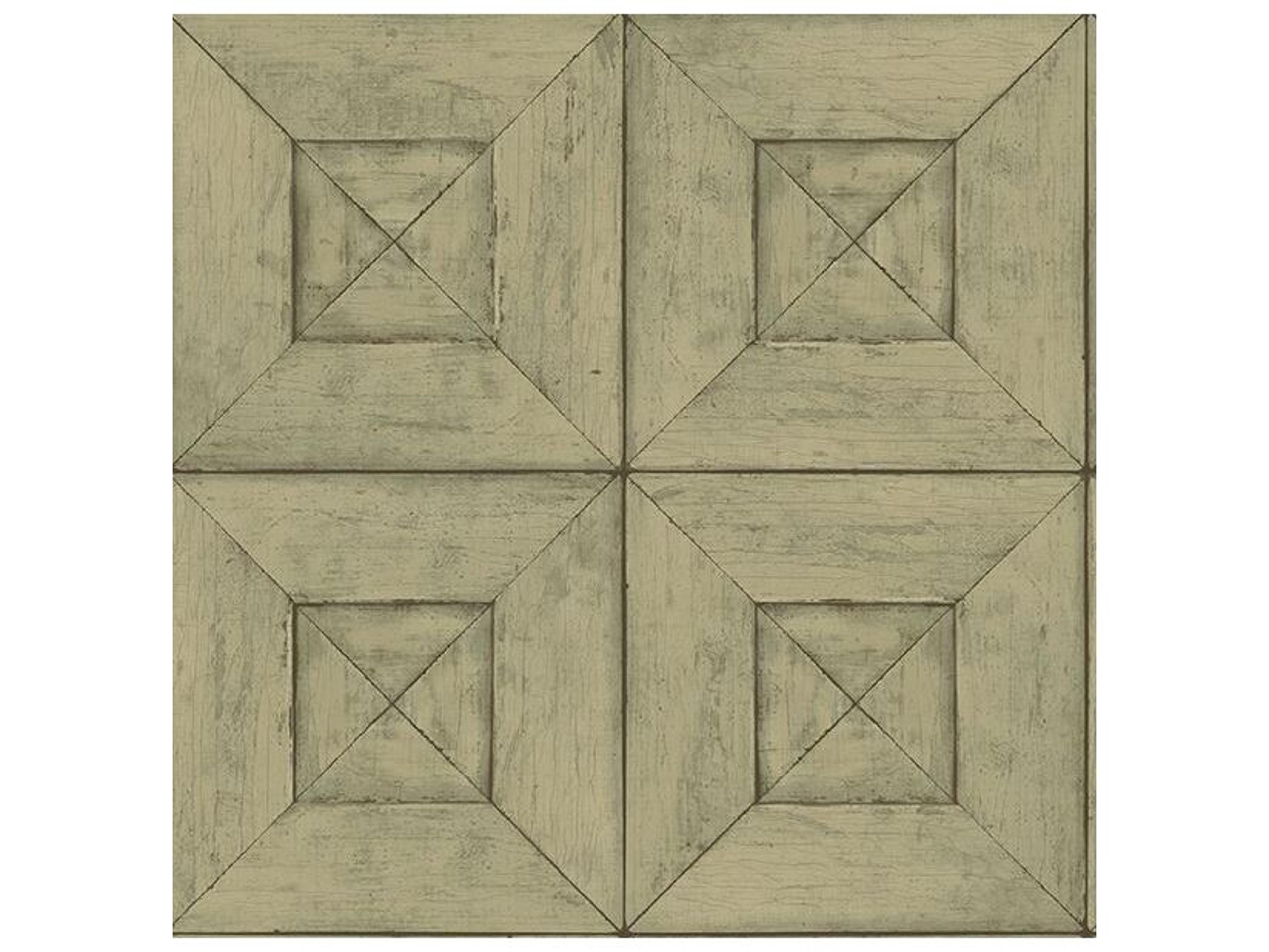 Chesapeake Avery Green Wood Wallpaper