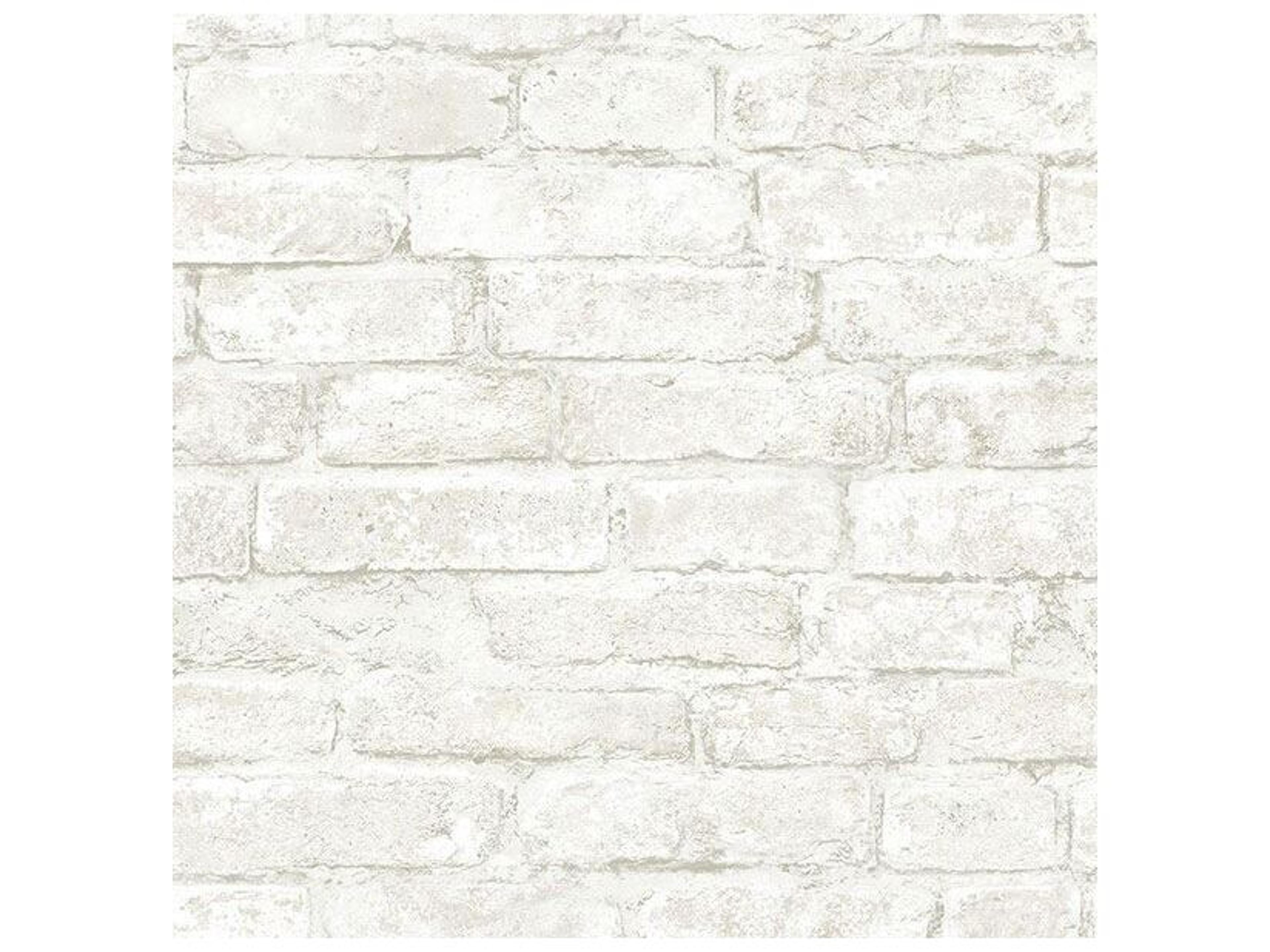 Chesapeake Arlington Off-White Brick Wallpaper