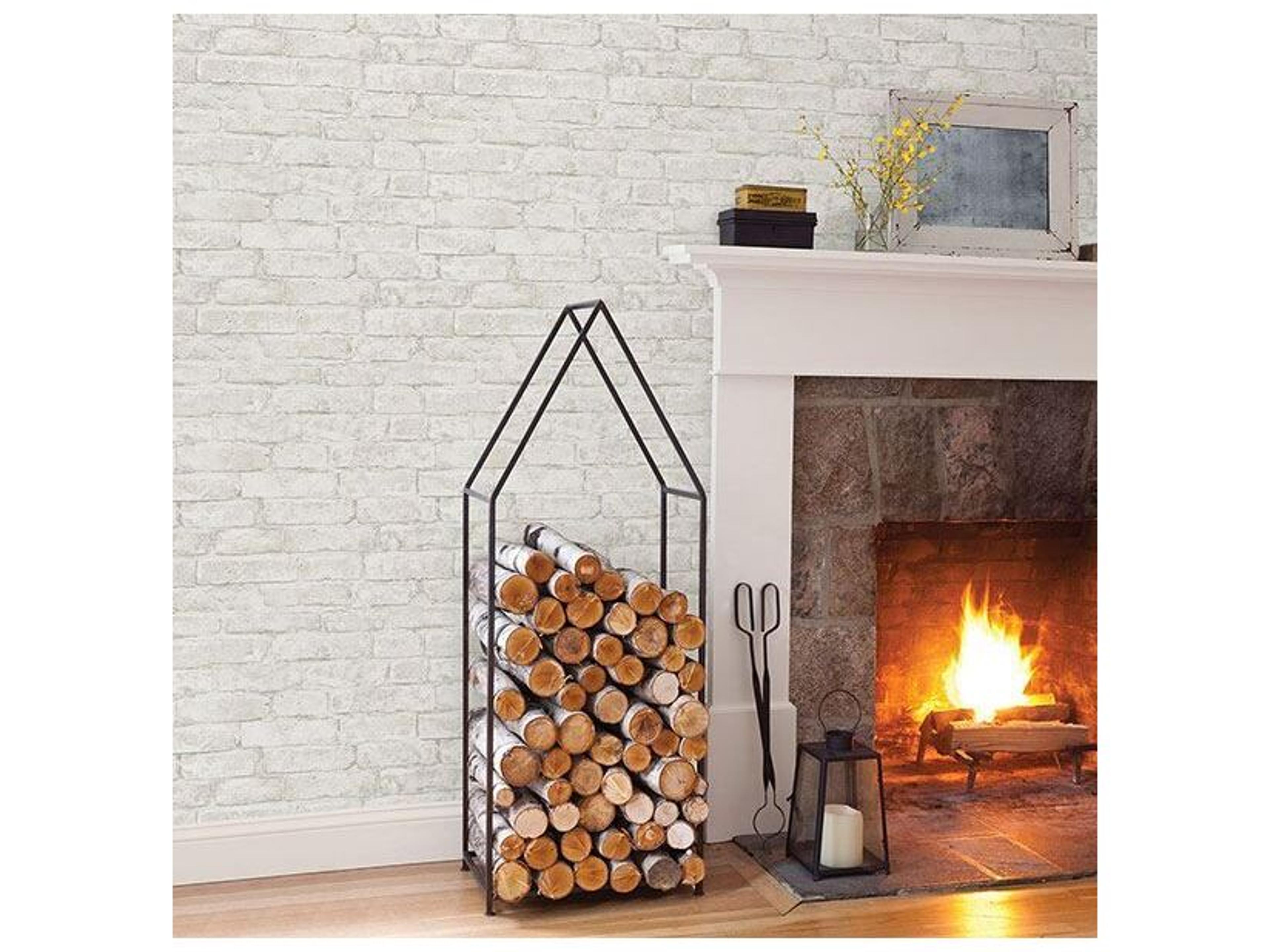 Brewster Home Fashions Chesapeake Arlington Off-White Brick Wallpaper