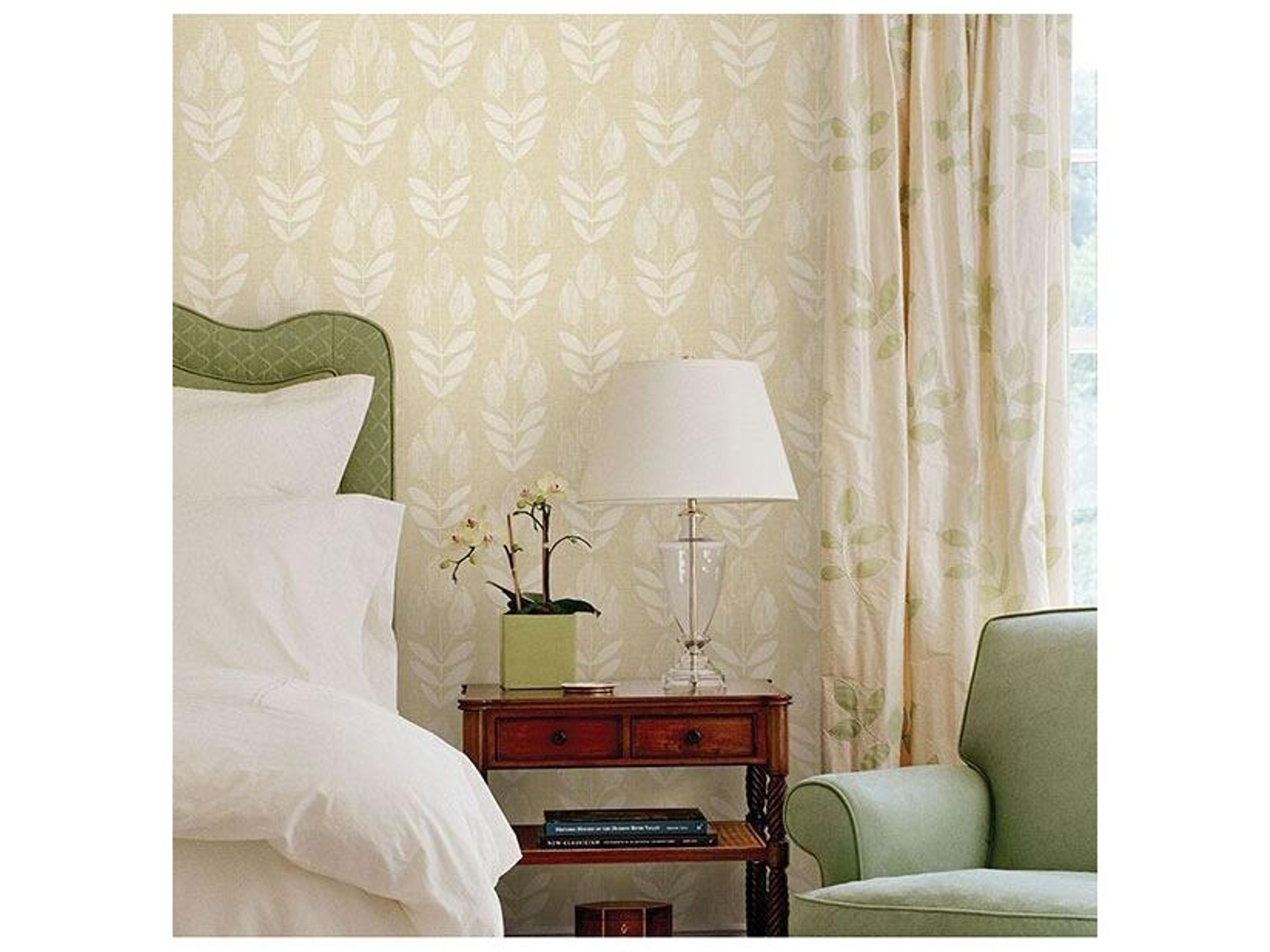 Brewster Home Fashions Chesapeake Garland Wheat Block Tulip Wallpaper