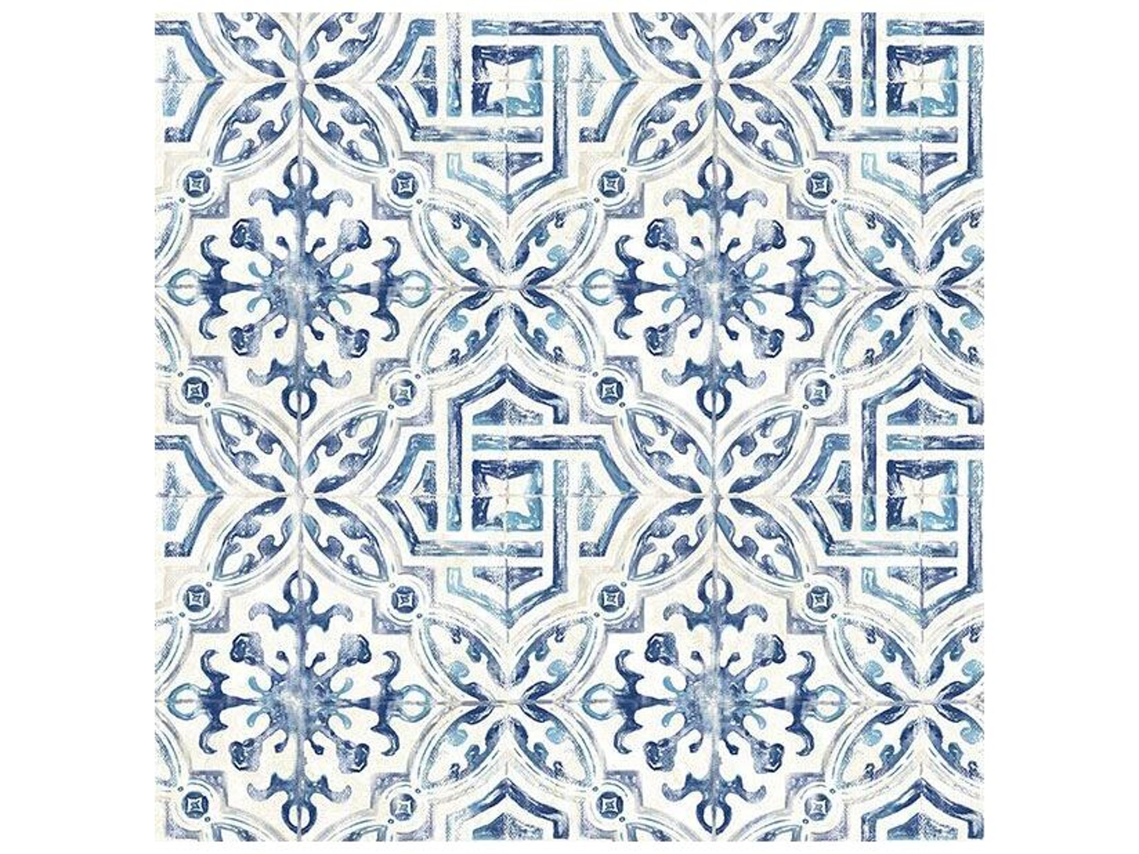 Chesapeake Sonoma Blue Spanish Tile Wallpaper