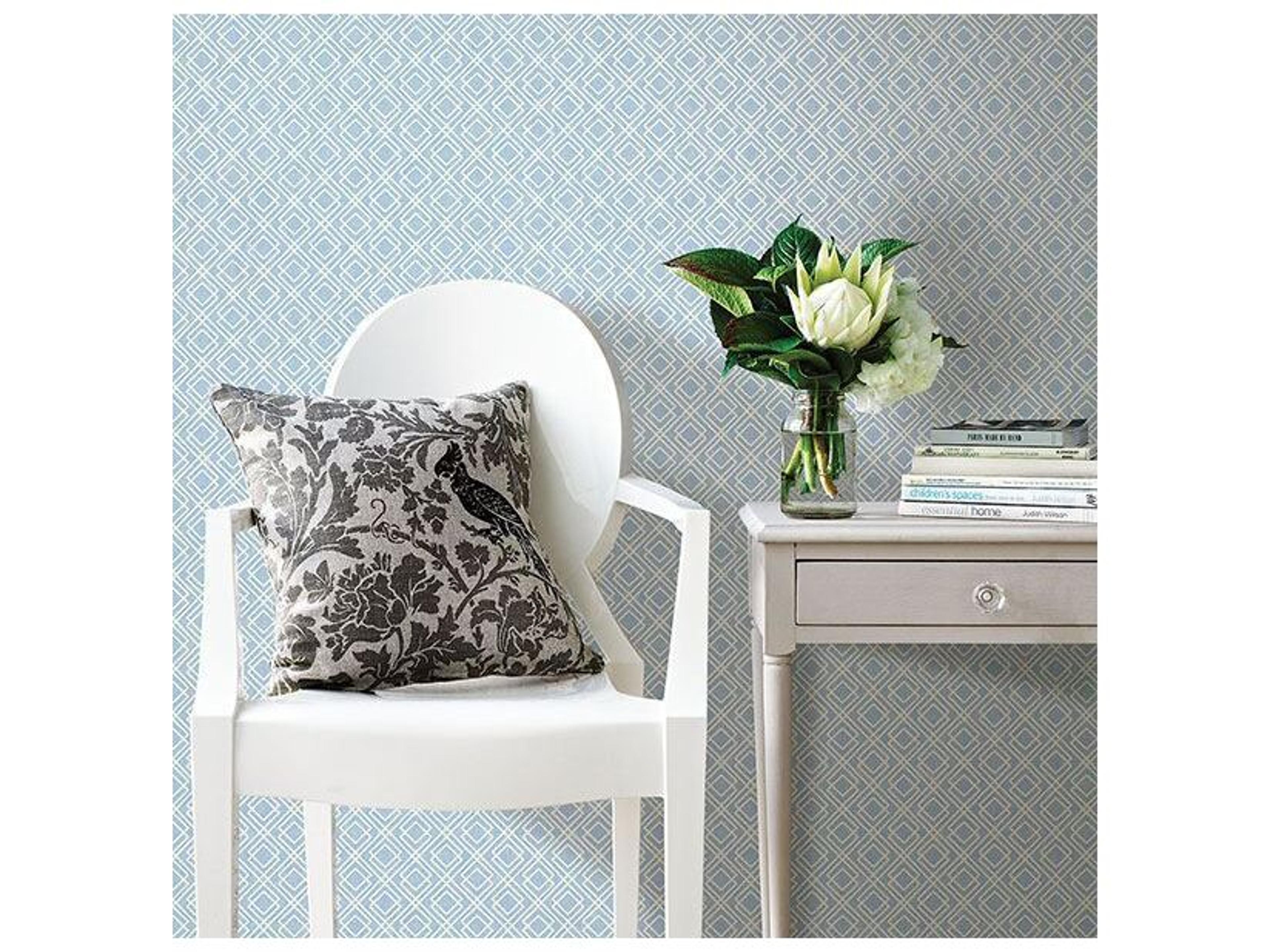Brewster Home Fashions Chesapeake Napa Blue Geometric Wallpaper