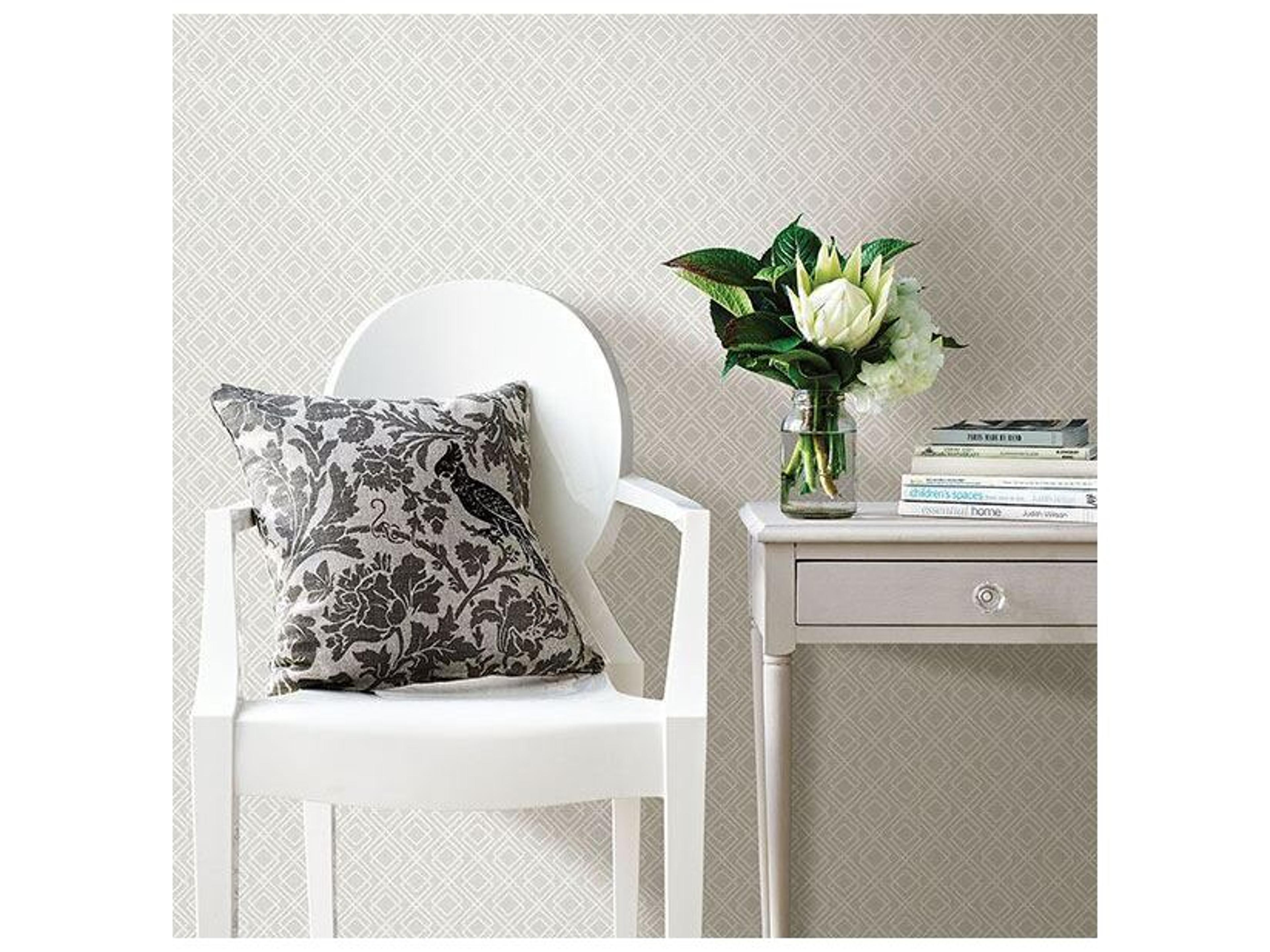 Brewster Home Fashions Chesapeake Napa Light Grey Geometric Wallpaper