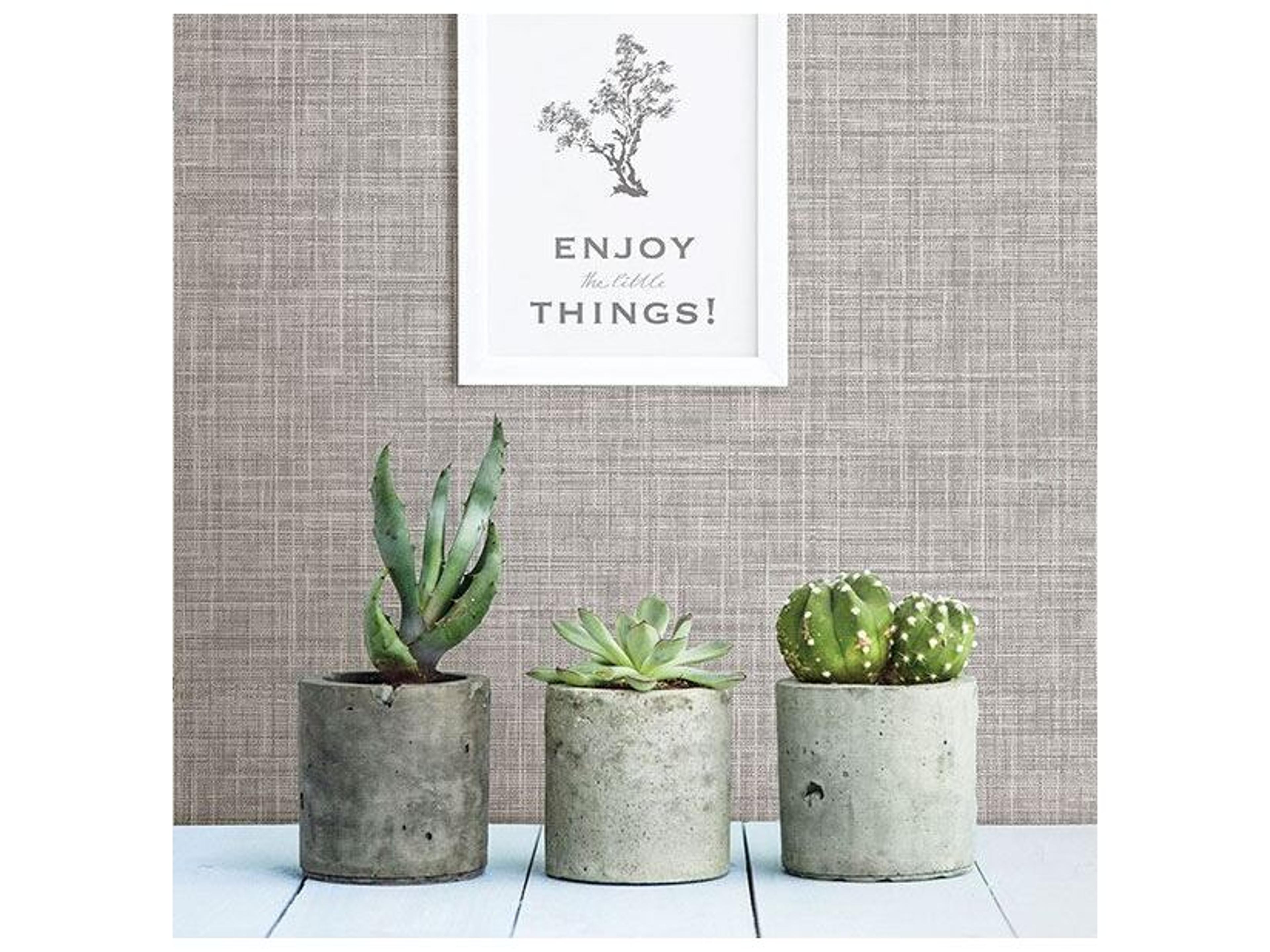 Brewster Home Fashions Chesapeake Mendocino Grey Linen Wallpaper