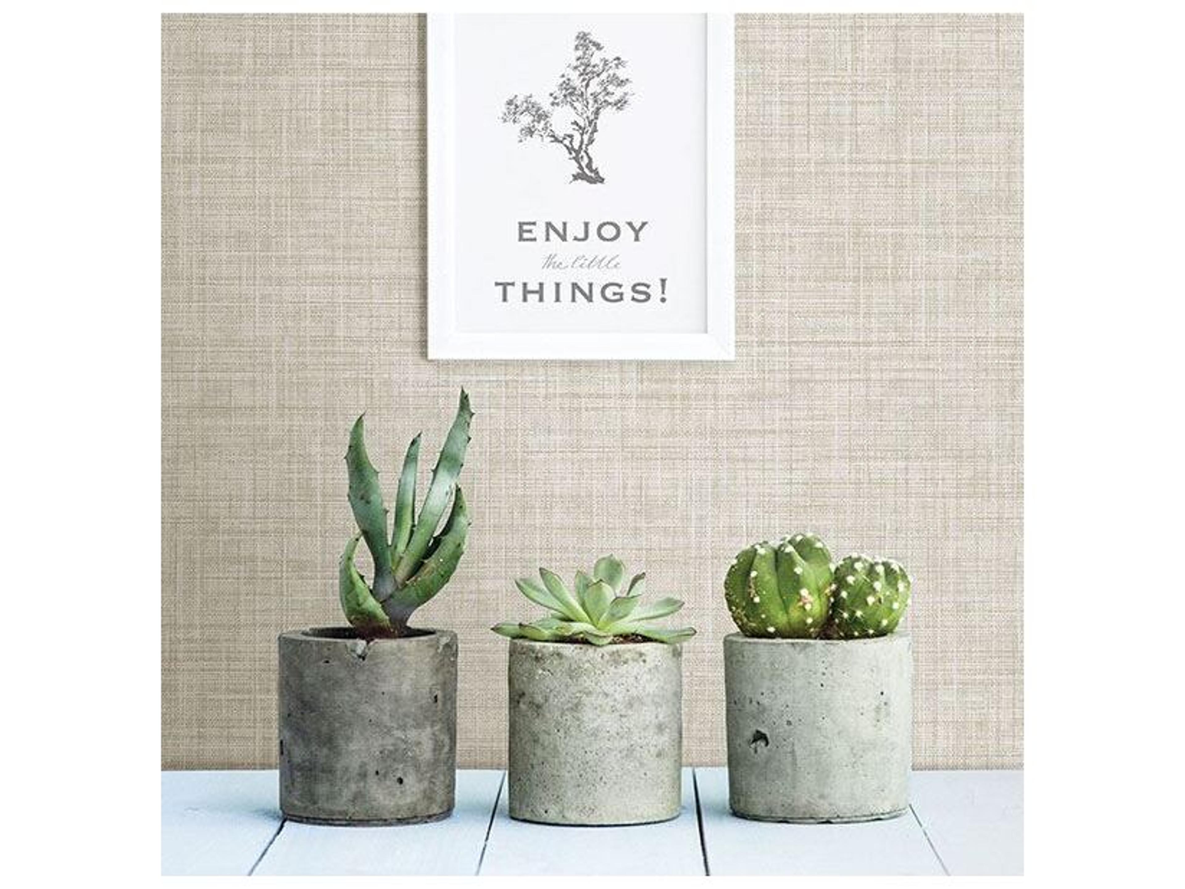 Brewster Home Fashions Chesapeake Mendocino Neutral Linen Wallpaper