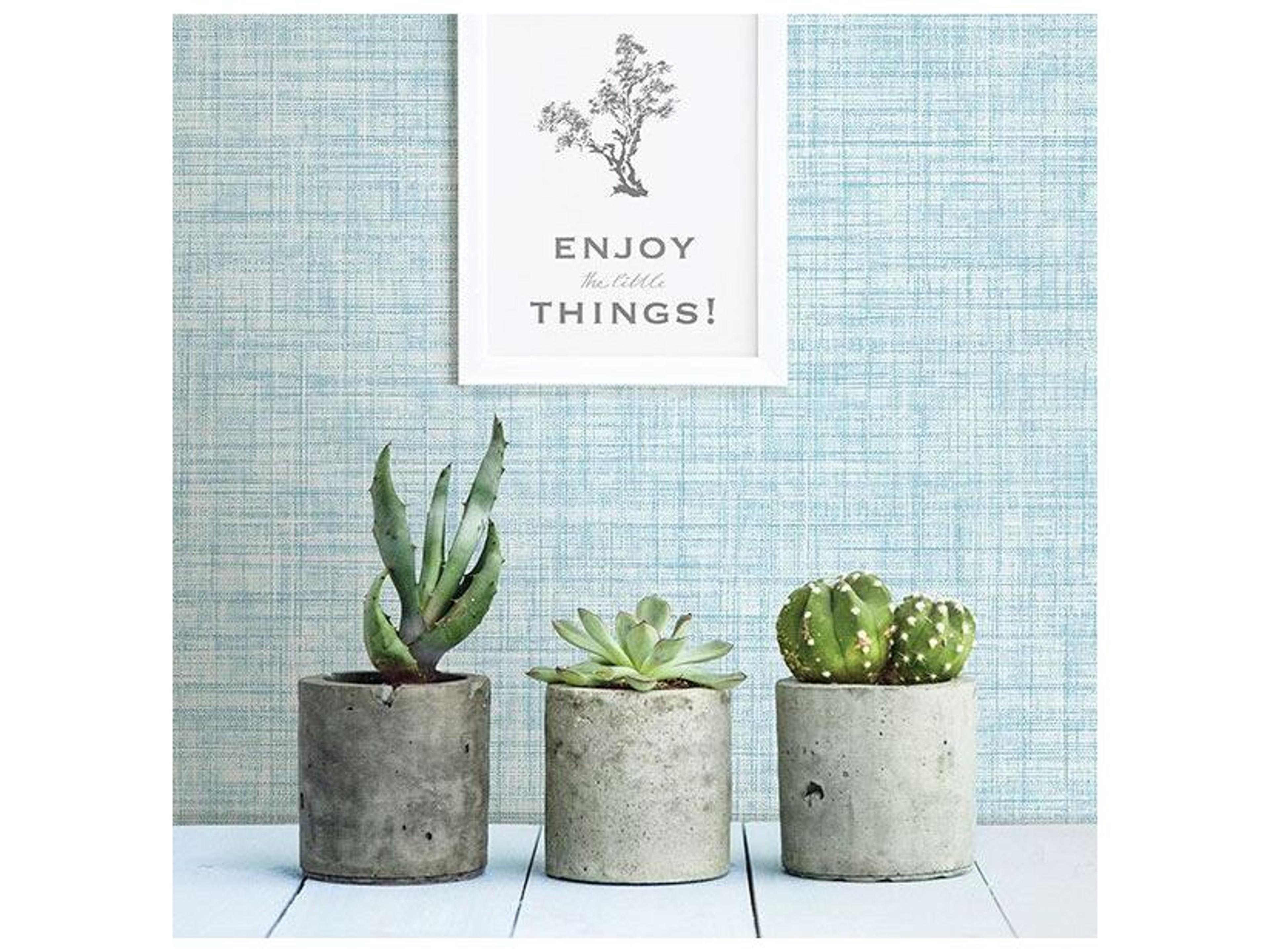 Brewster Home Fashions Chesapeake Mendocino Blue Linen Wallpaper