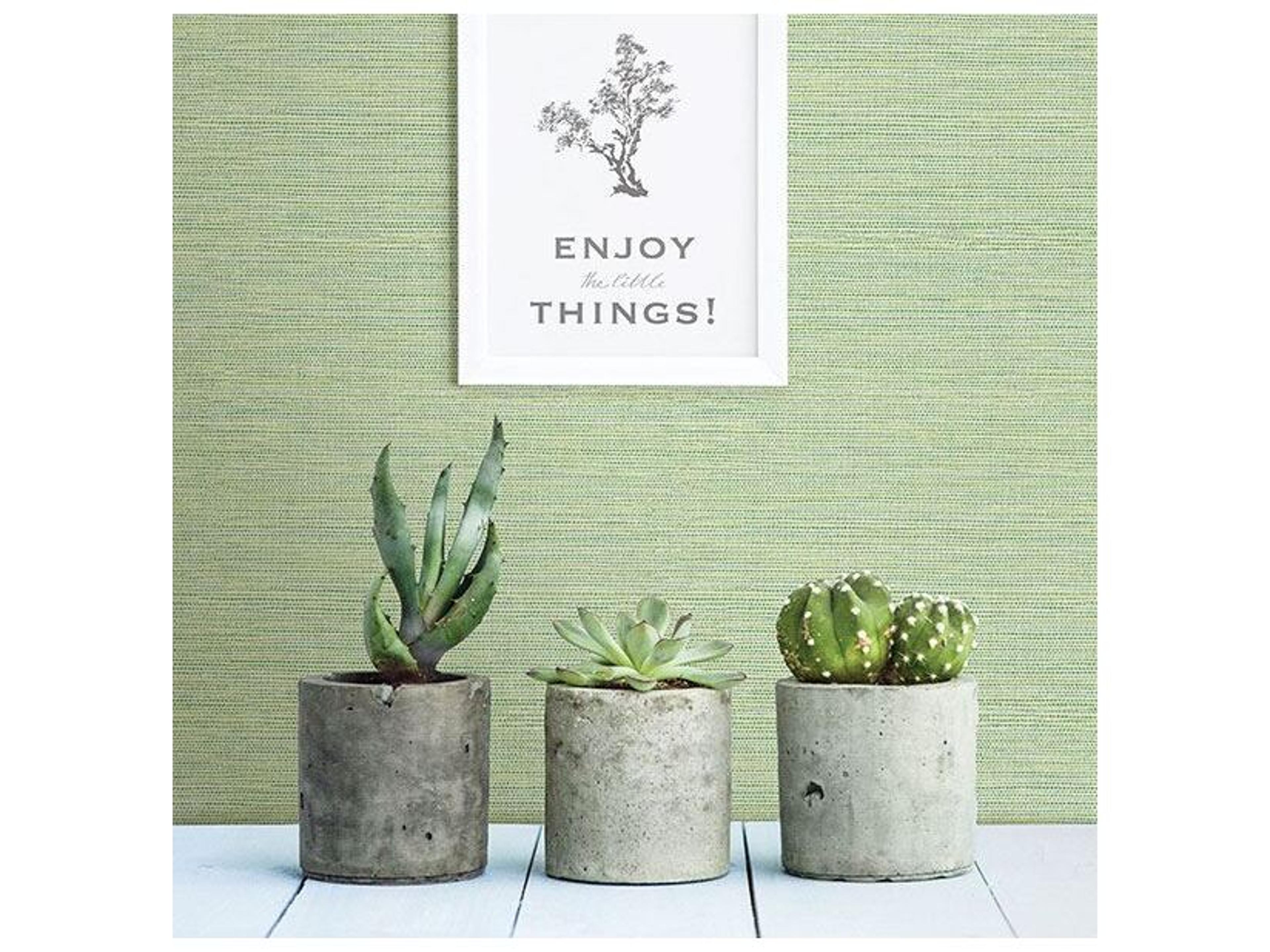 Brewster Home Fashions Chesapeake Agave Green Faux Grasscloth Wallpaper