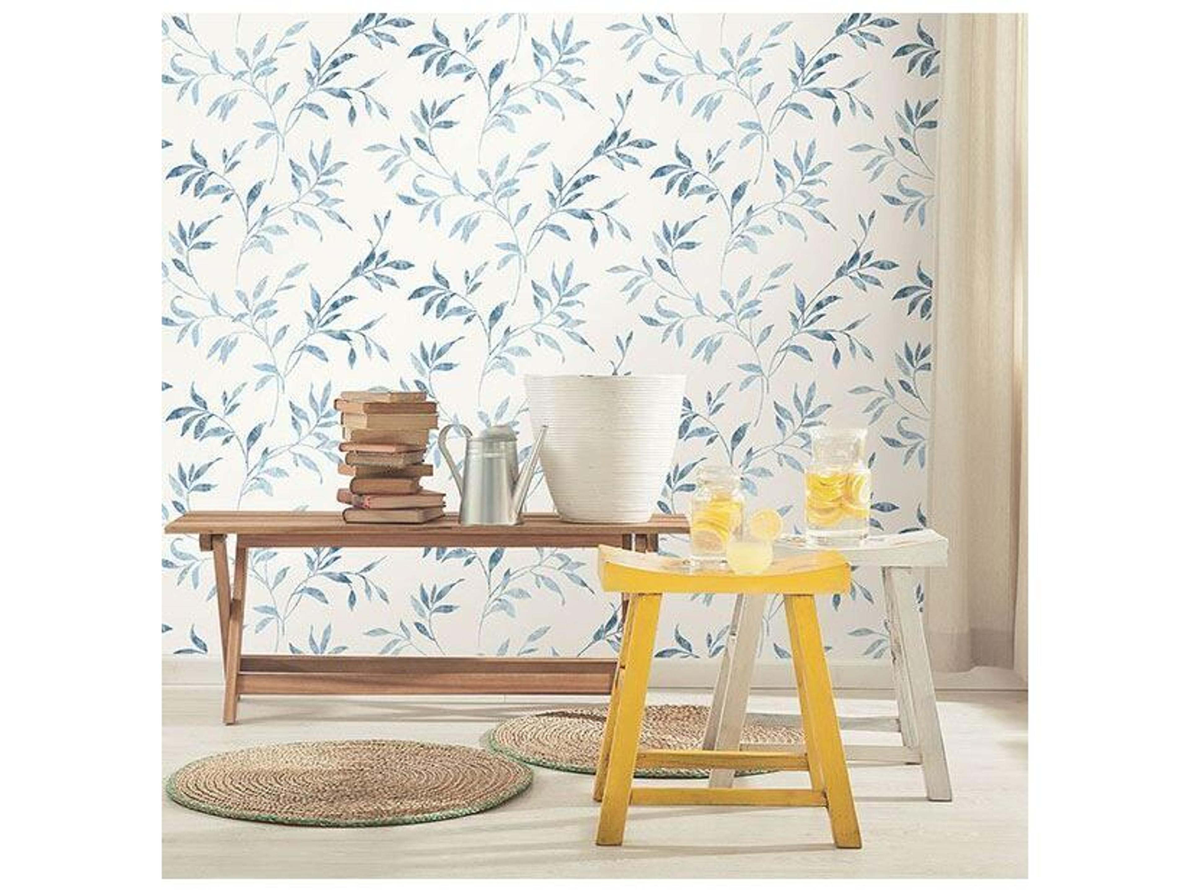 Brewster Home Fashions Chesapeake Sanibel Light Blue Trail Wallpaper