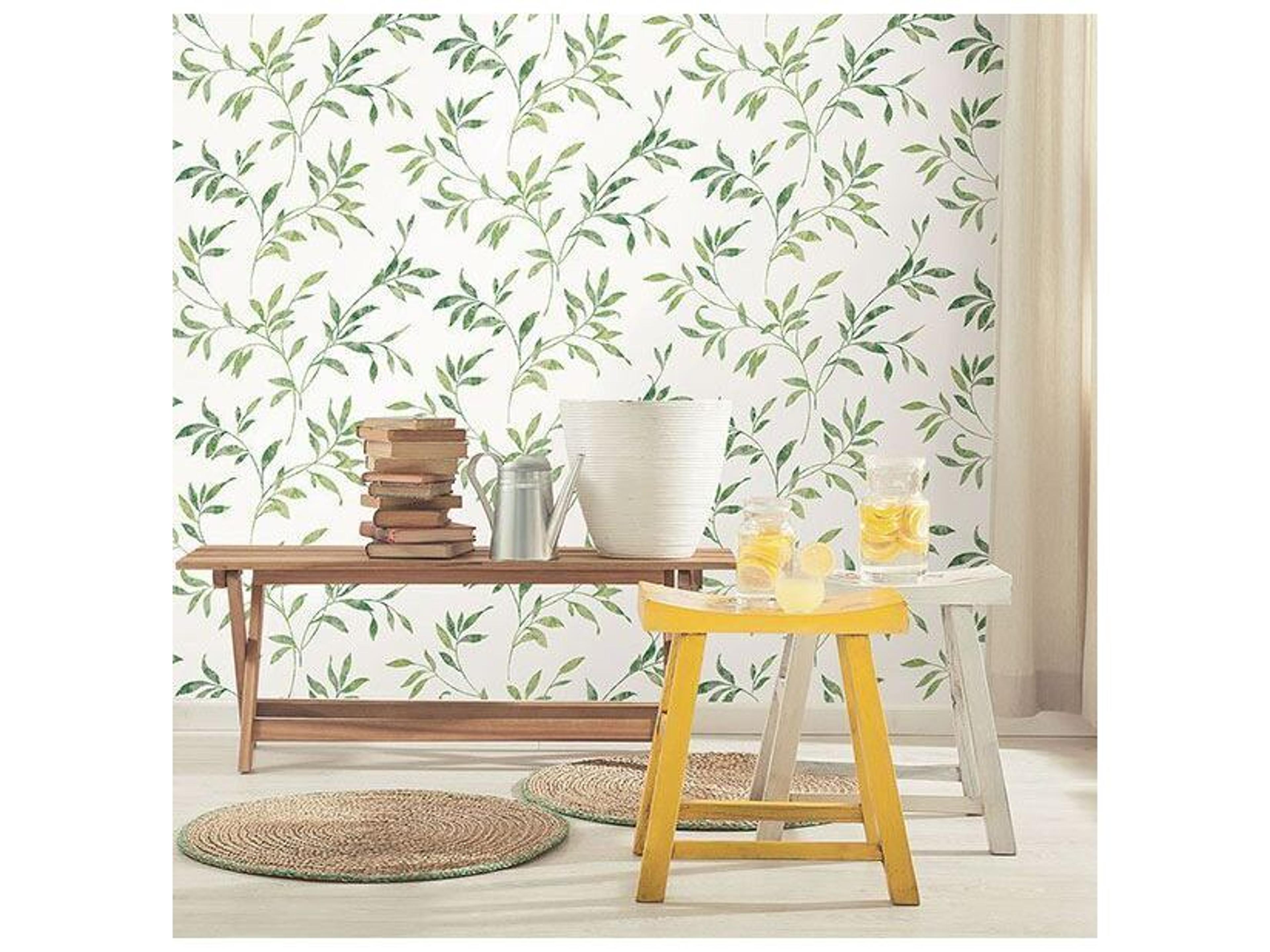 Brewster Home Fashions Chesapeake Sanibel Green Trail Wallpaper
