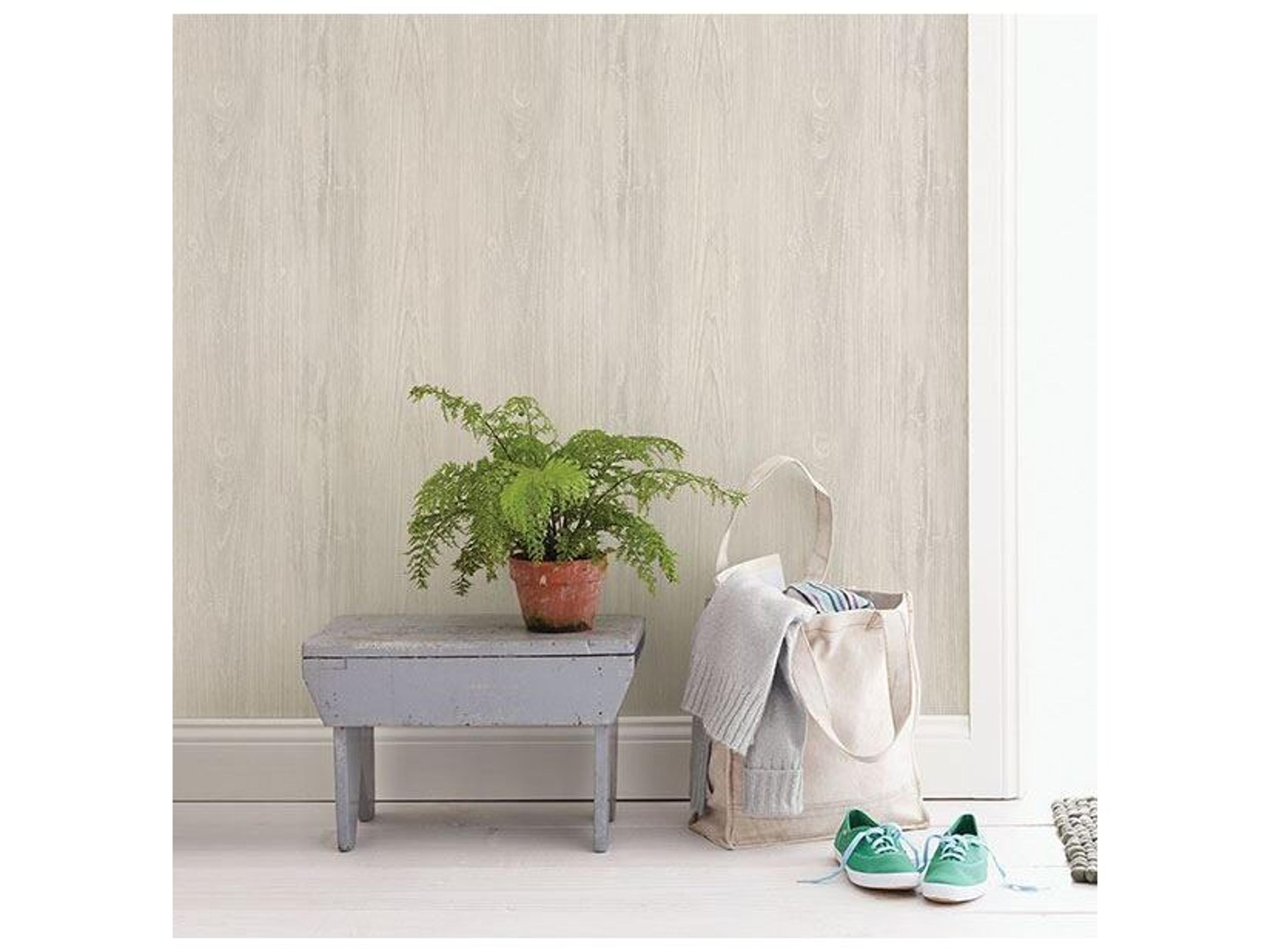 Brewster Home Fashions Chesapeake Mapleton Light Grey Wood Wallpaper