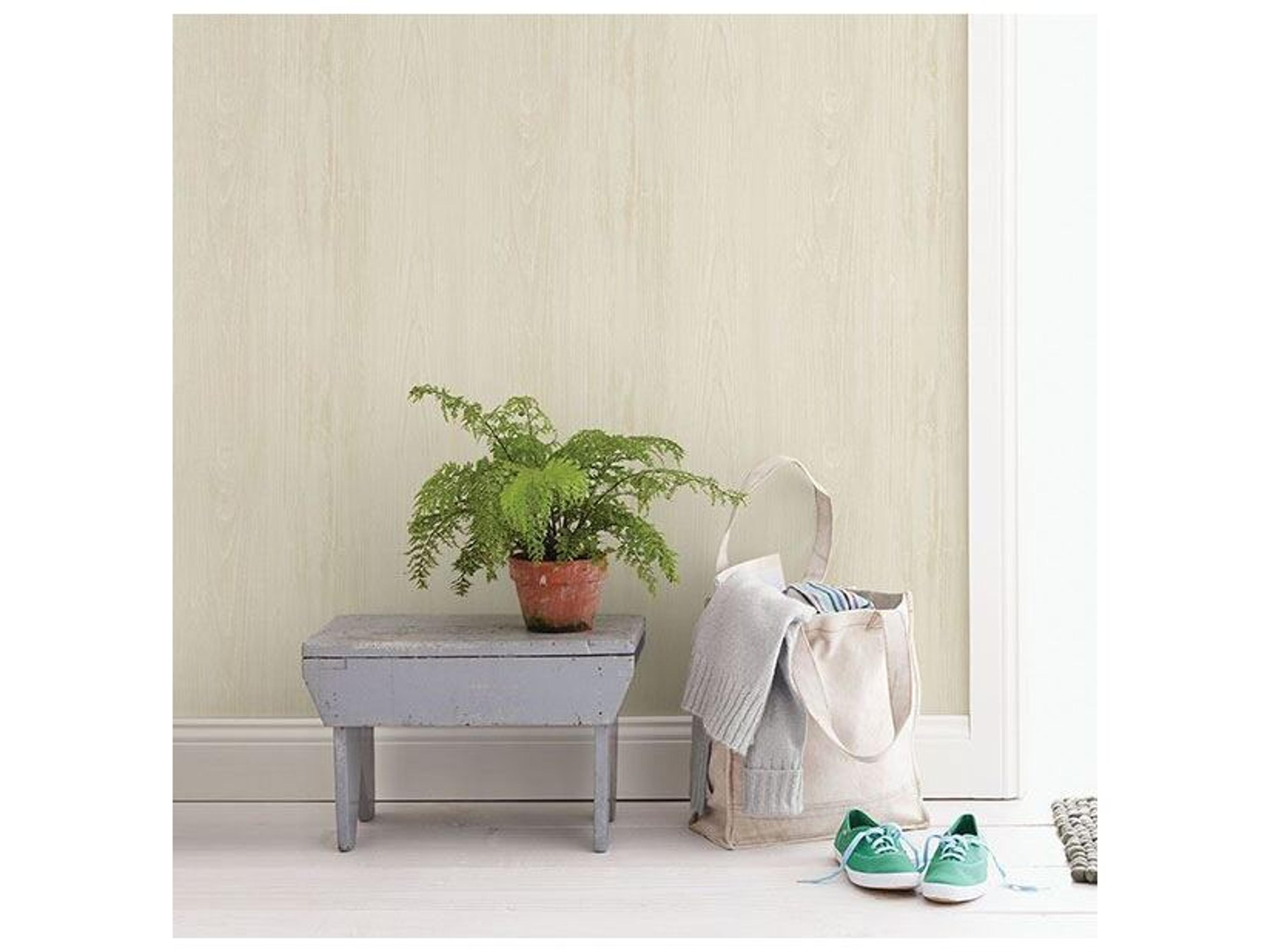 Brewster Home Fashions Chesapeake Mapleton Cream Wood Wallpaper