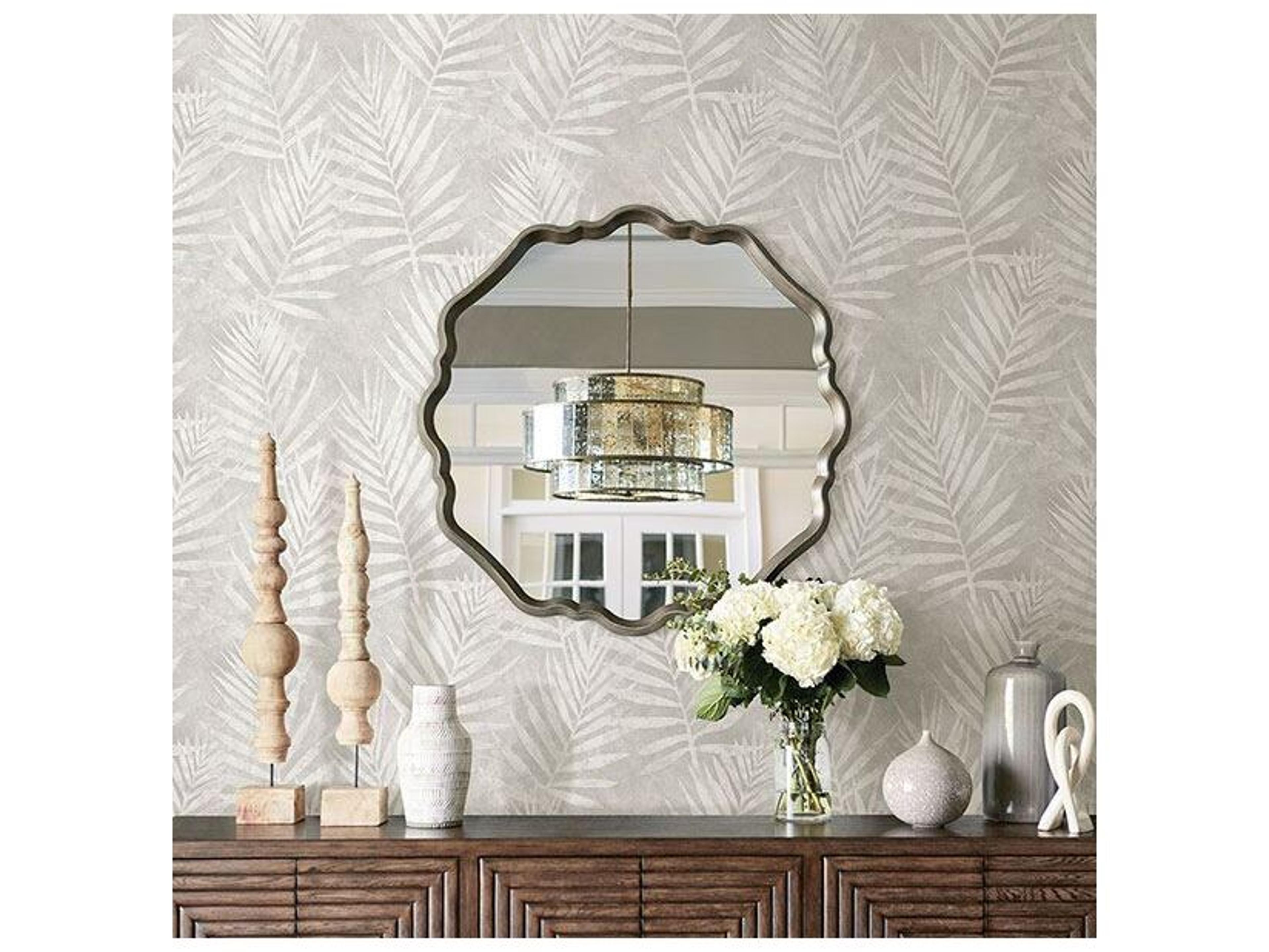 Brewster Home Fashions Chesapeake Amador Silver Palm Wallpaper