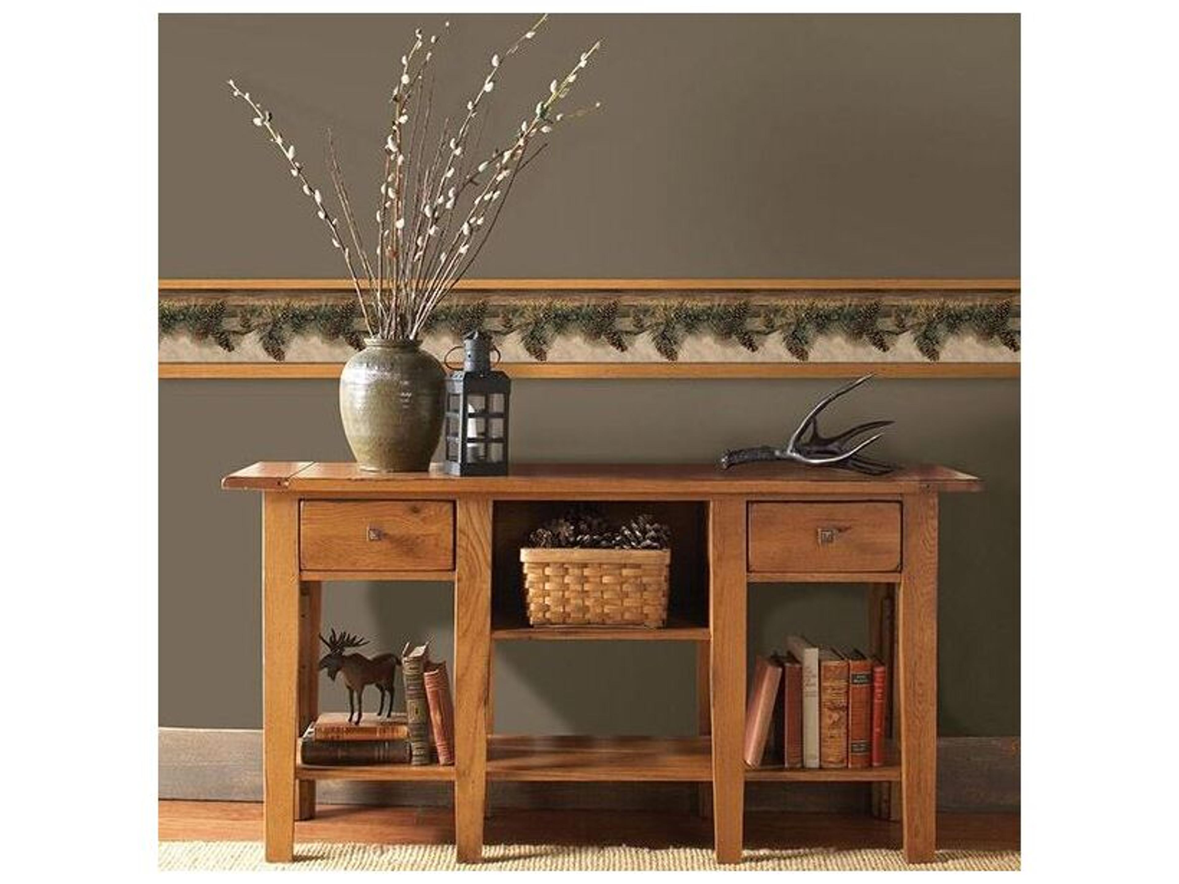 Brewster Home Fashions Chesapeake Pine Hill Multicolor Foliage Border