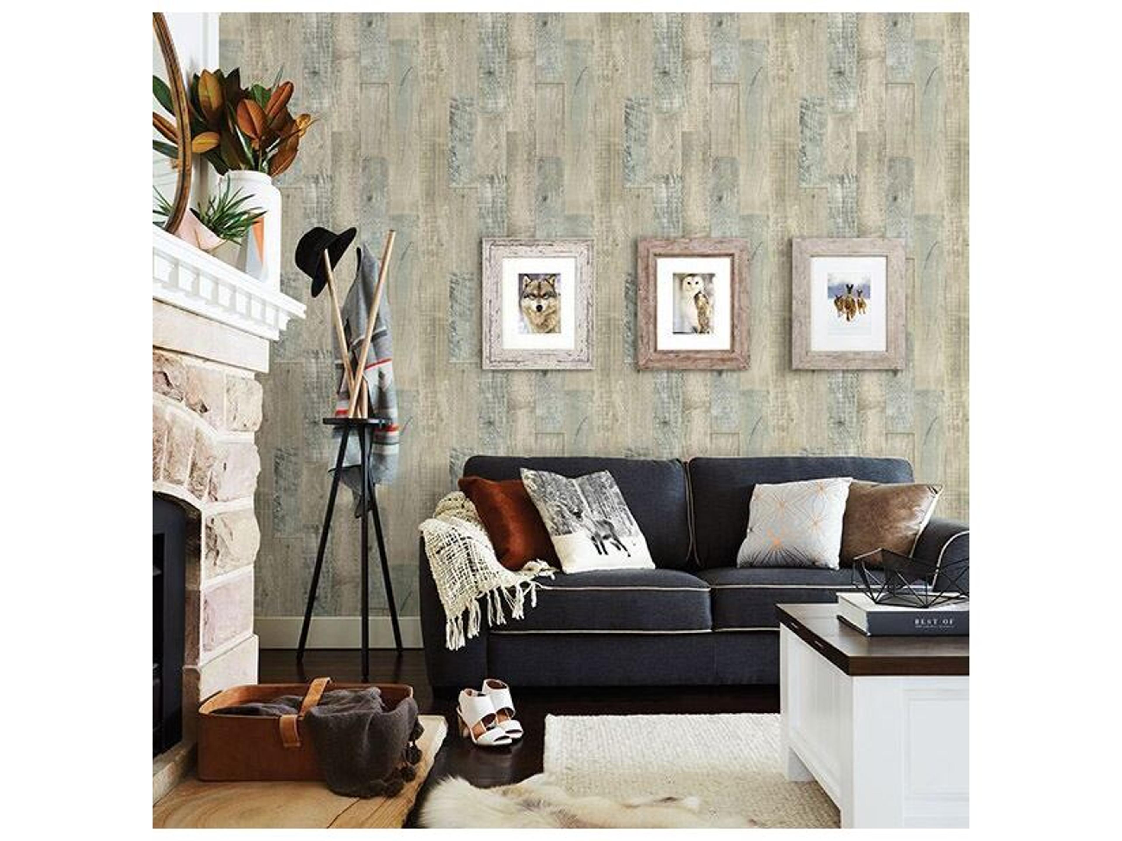 Brewster Home Fashions Chesapeake Chebacco Beige Wooden Planks Wallpaper