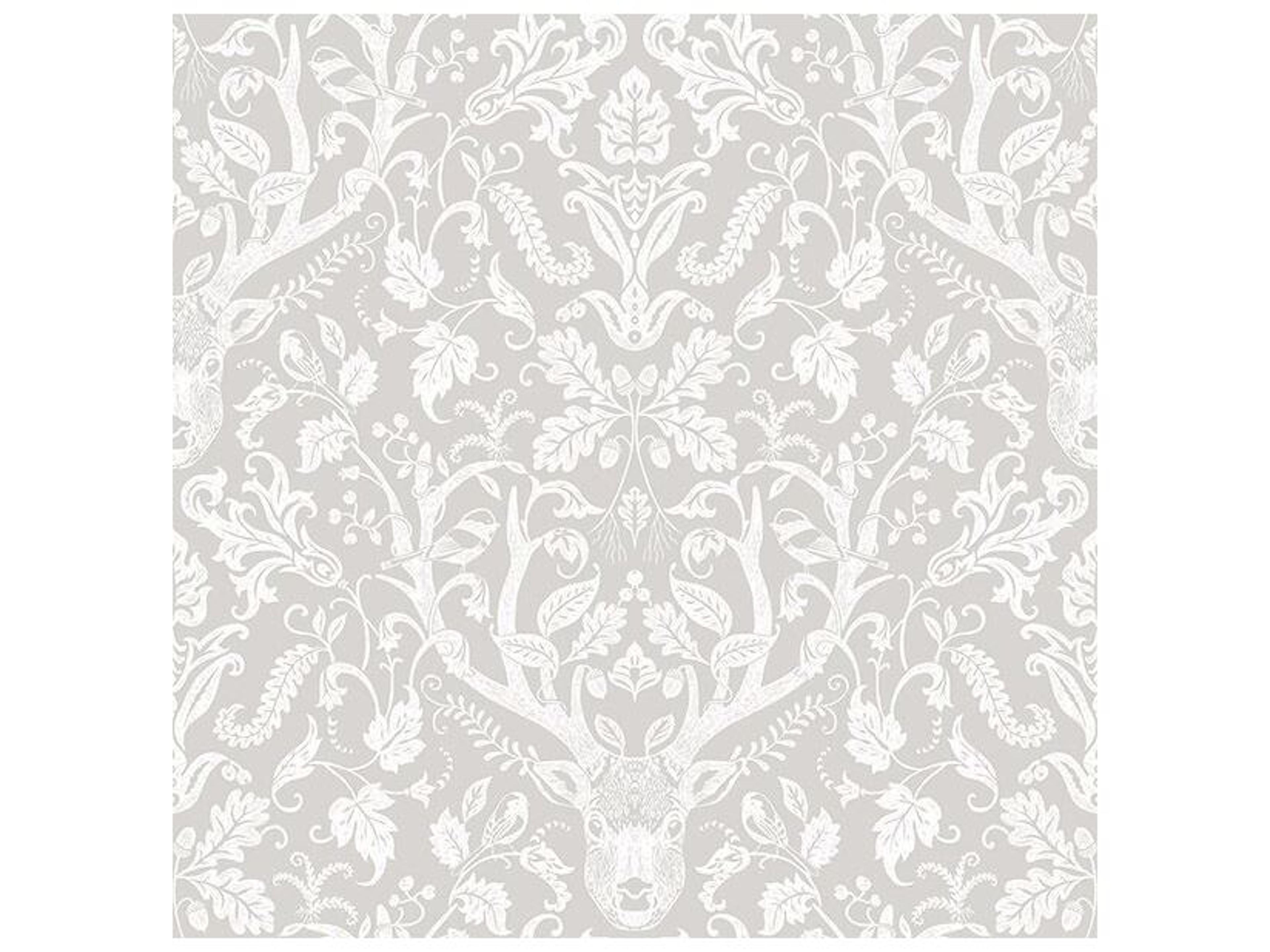 Chesapeake Kiwassa Taupe Antler Damask Wallpaper