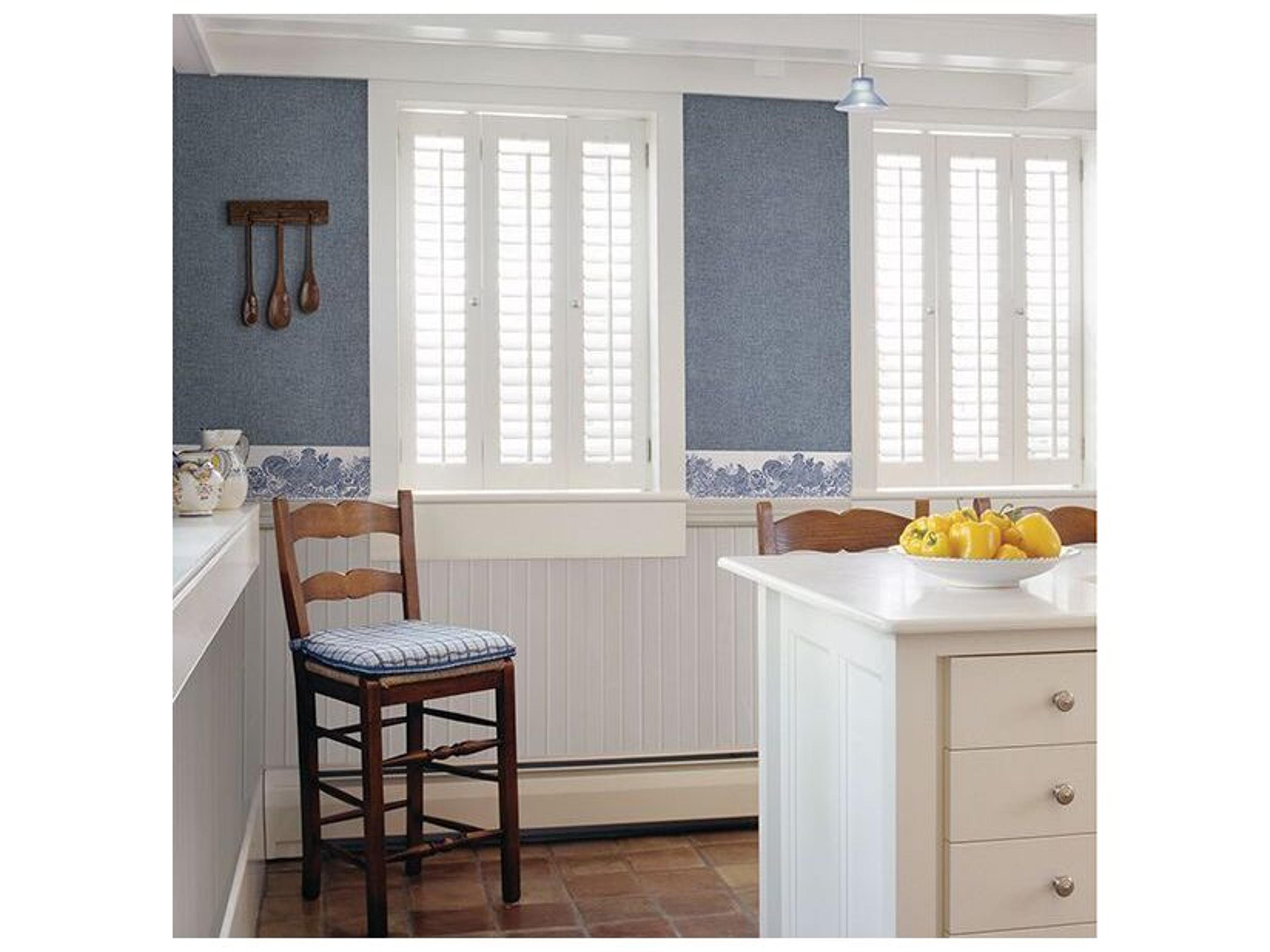 Brewster Home Fashions Chesapeake Parton Blue Chicken Border