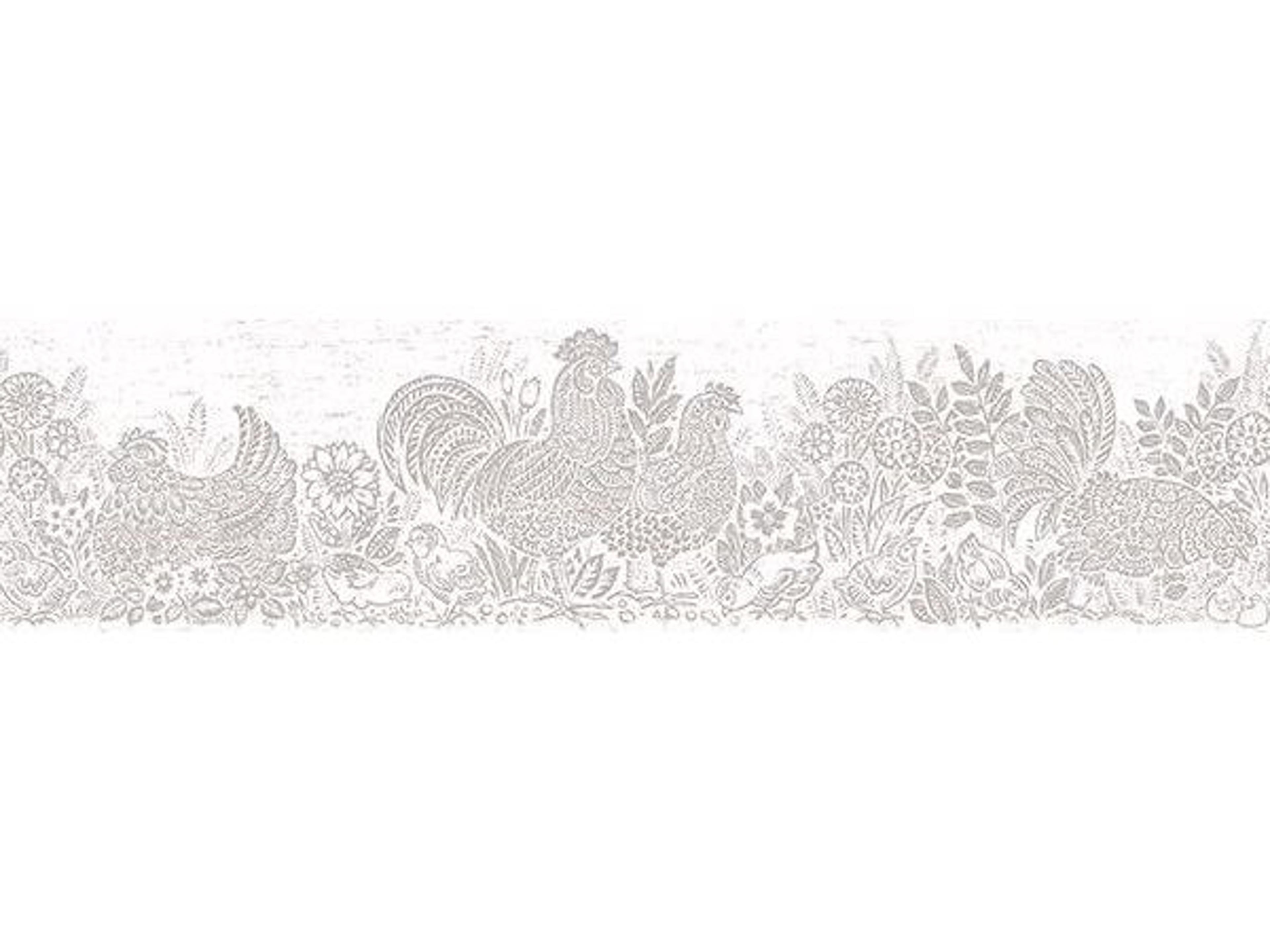 Chesapeake Parton Light Grey Chicken Border