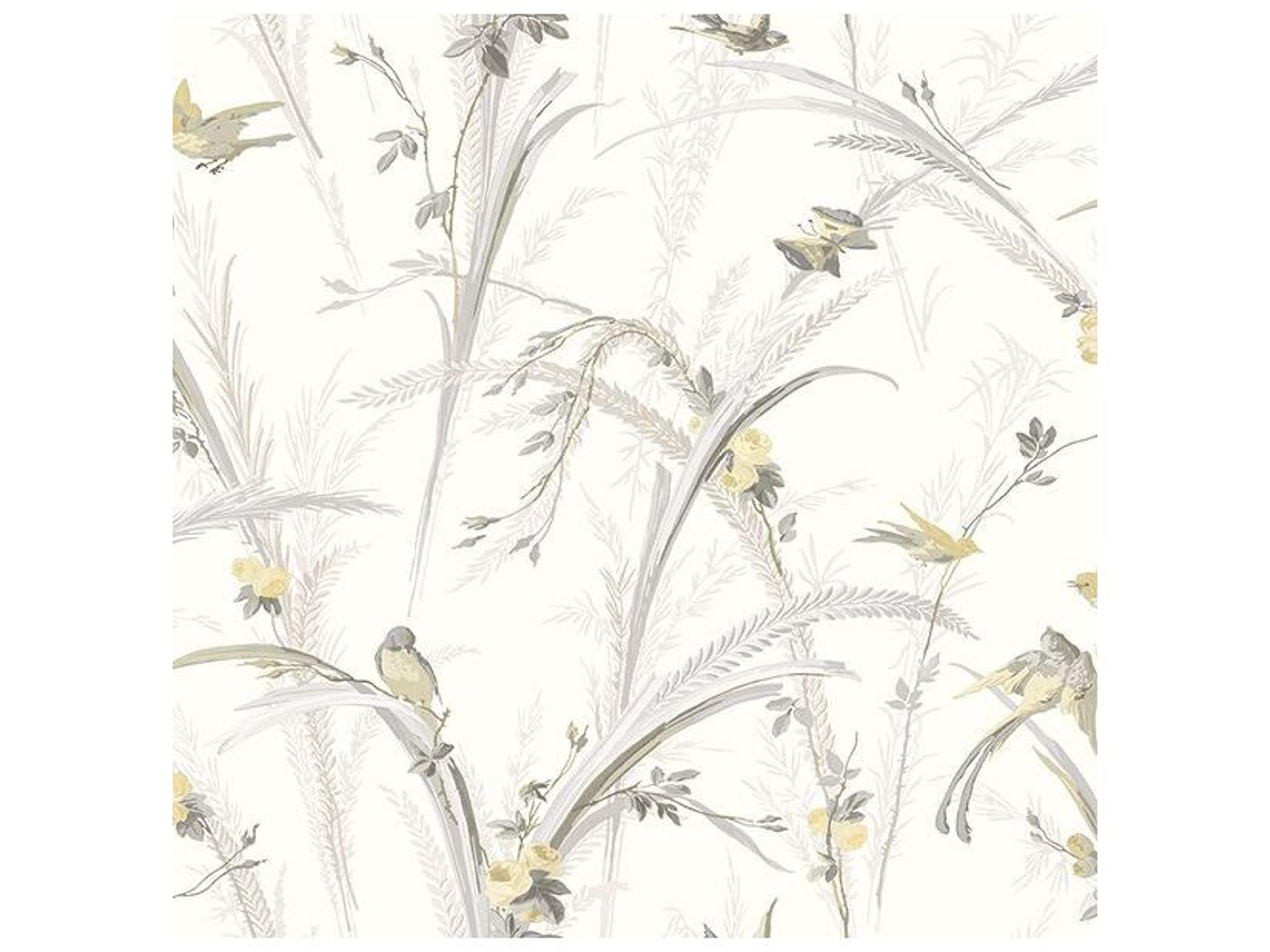Chesapeake Meadowlark Yellow Botanical Wallpaper