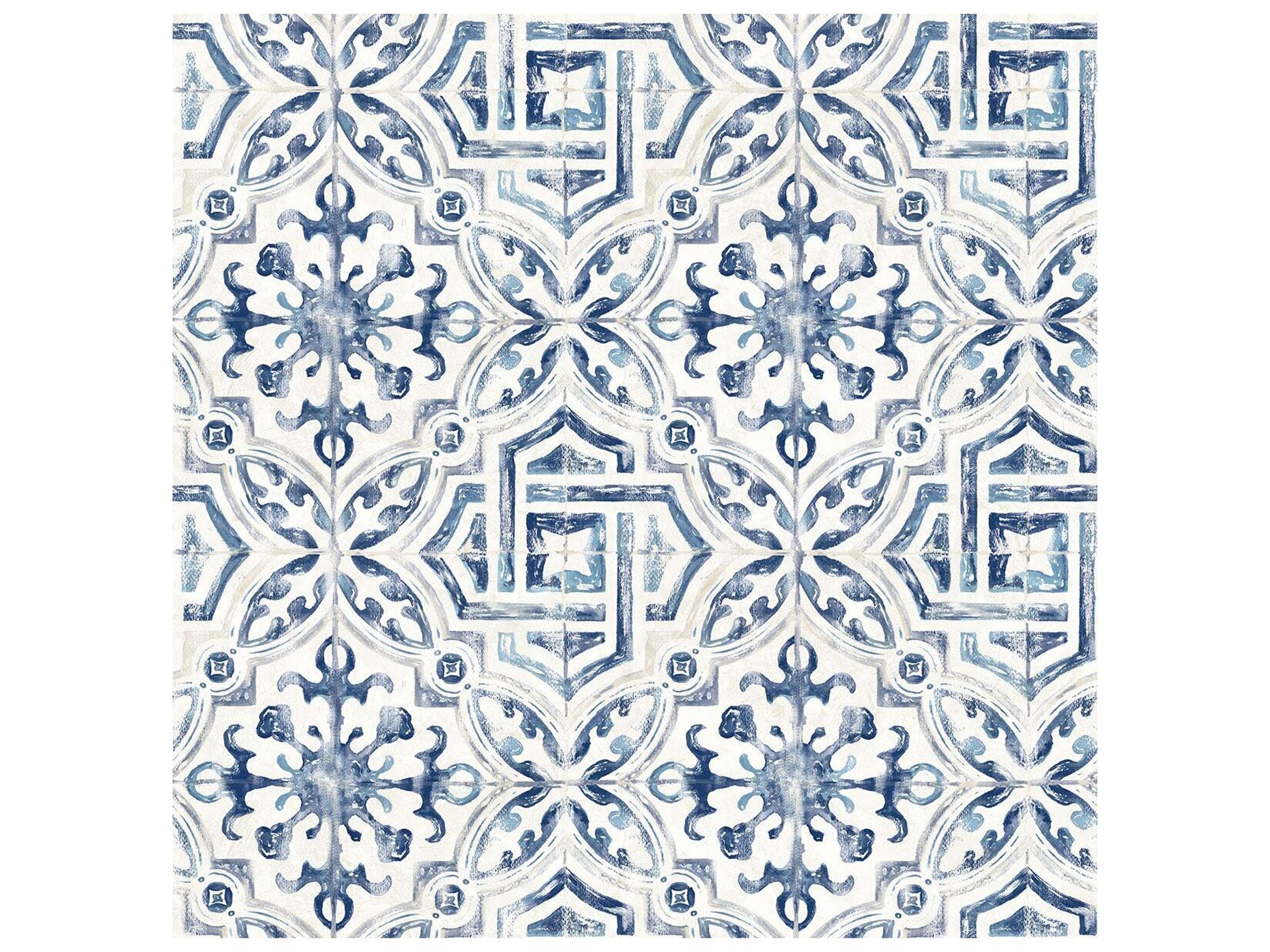 Chesapeake Sonoma Blue Beach Tile Wallpaper