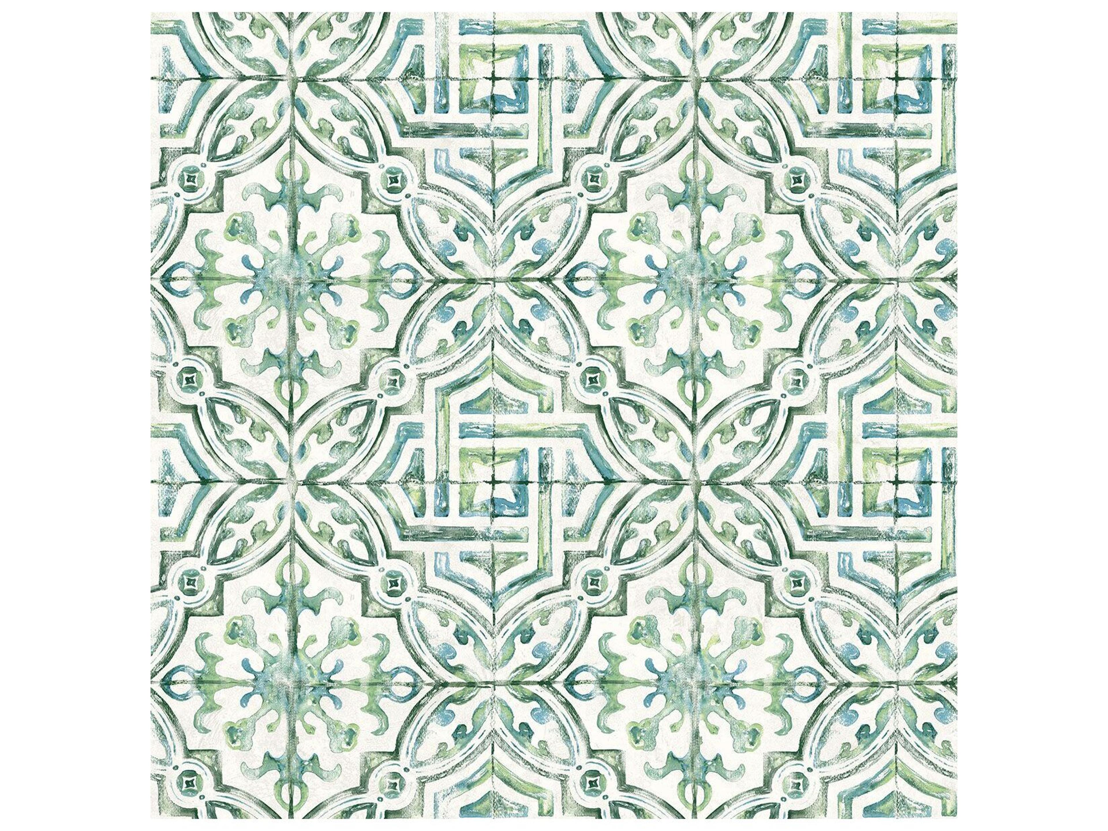 Chesapeake Sonoma Green Beach Tile Wallpaper