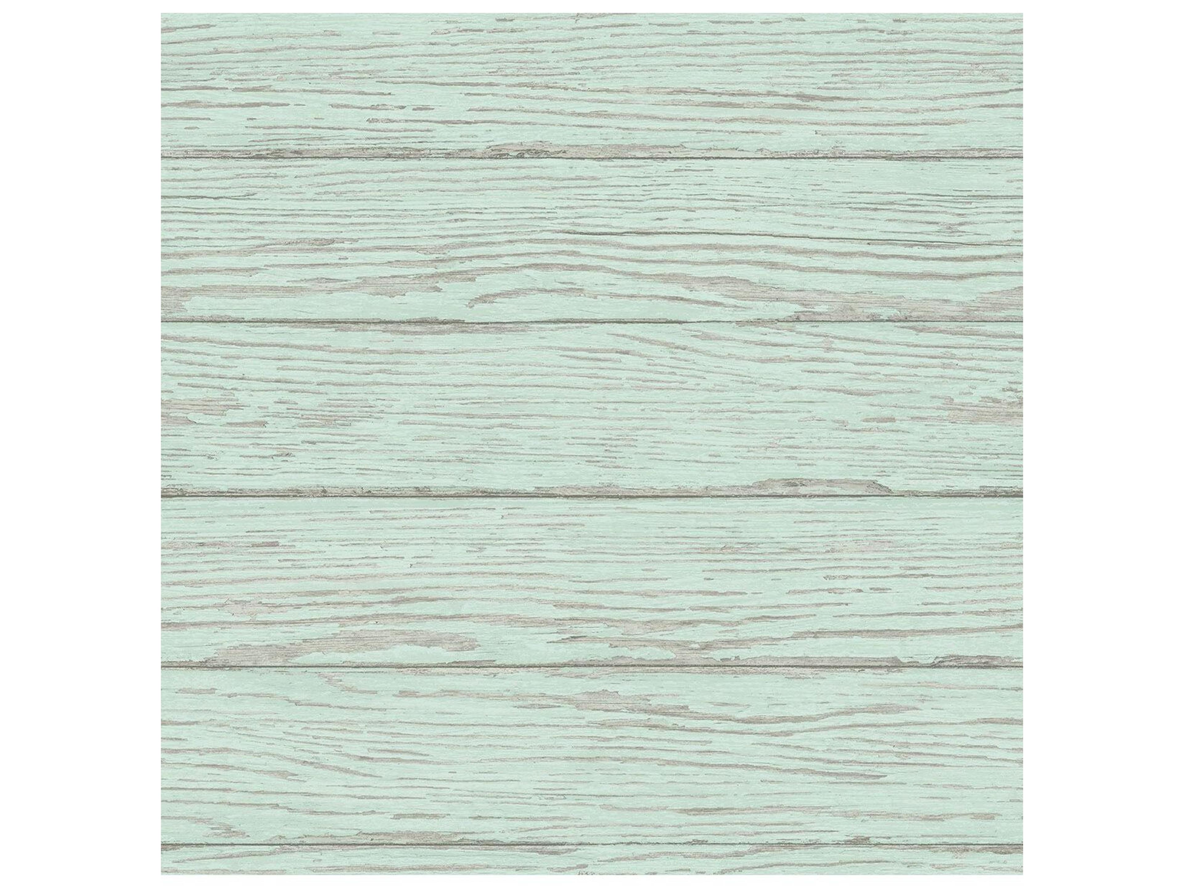Chesapeake Rehoboth Mint Distressed Wood Wallpaper