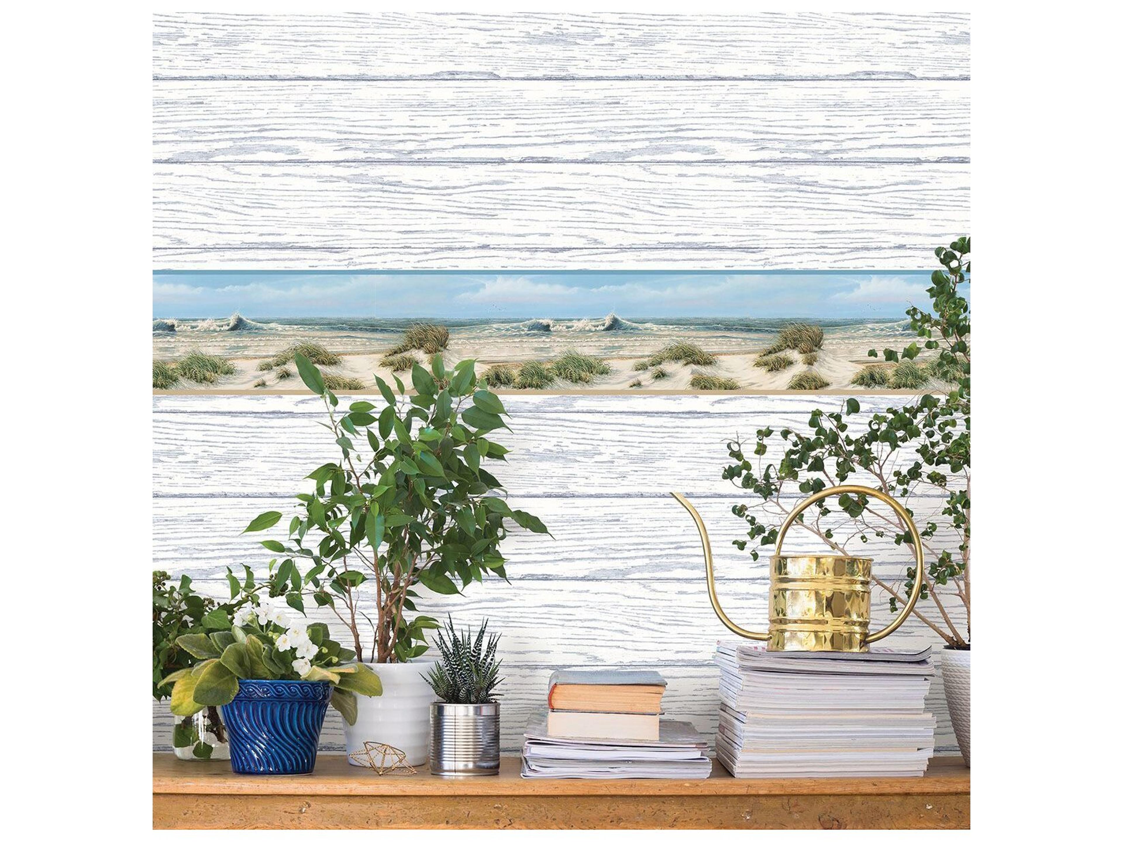 Brewster Home Fashions Chesapeake Falmouth Beige Shoreline Border