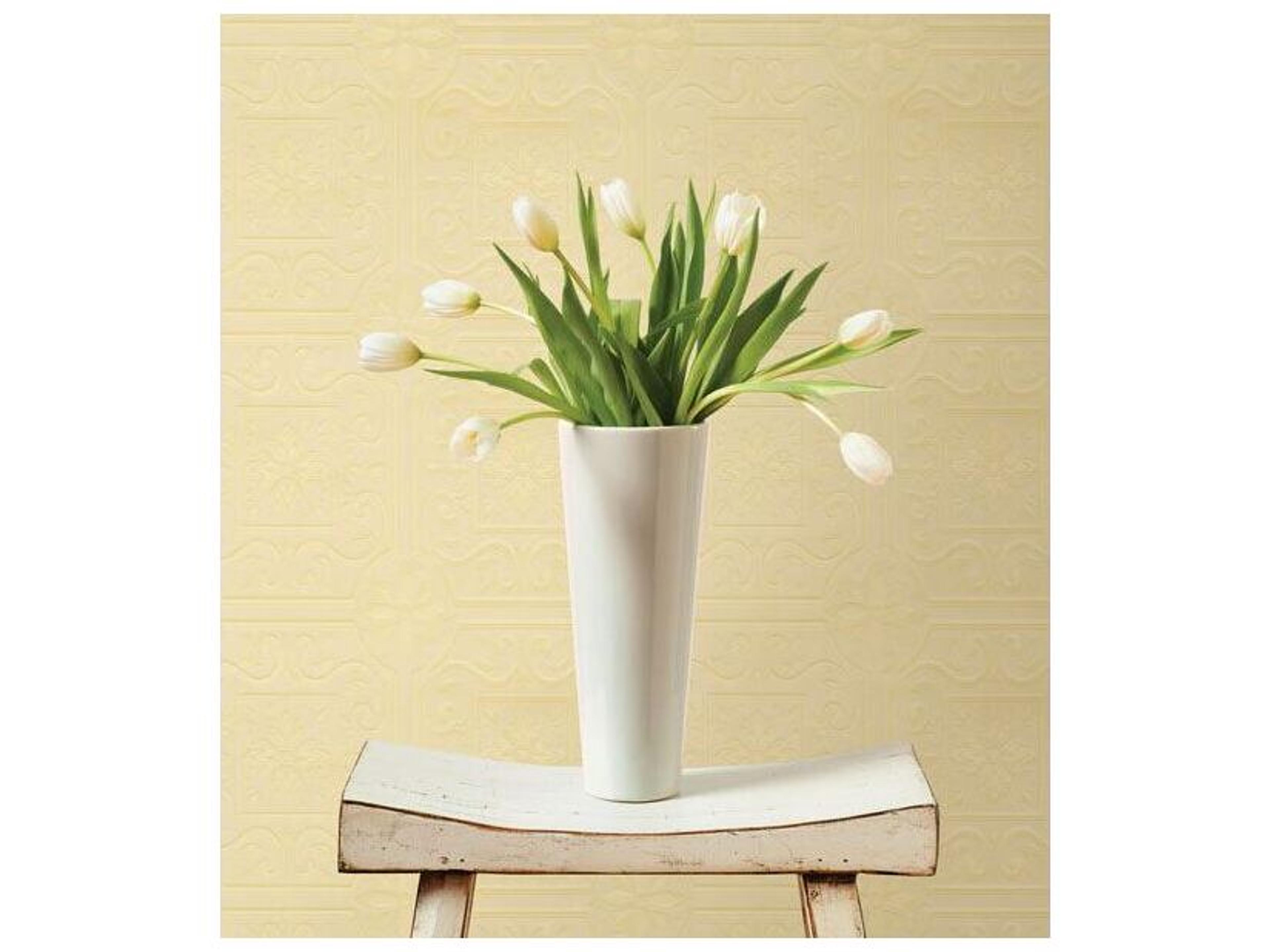 Brewster Home Fashions Paintable Solutions Iv Talavera Flower Tile Paintable Wallpaper