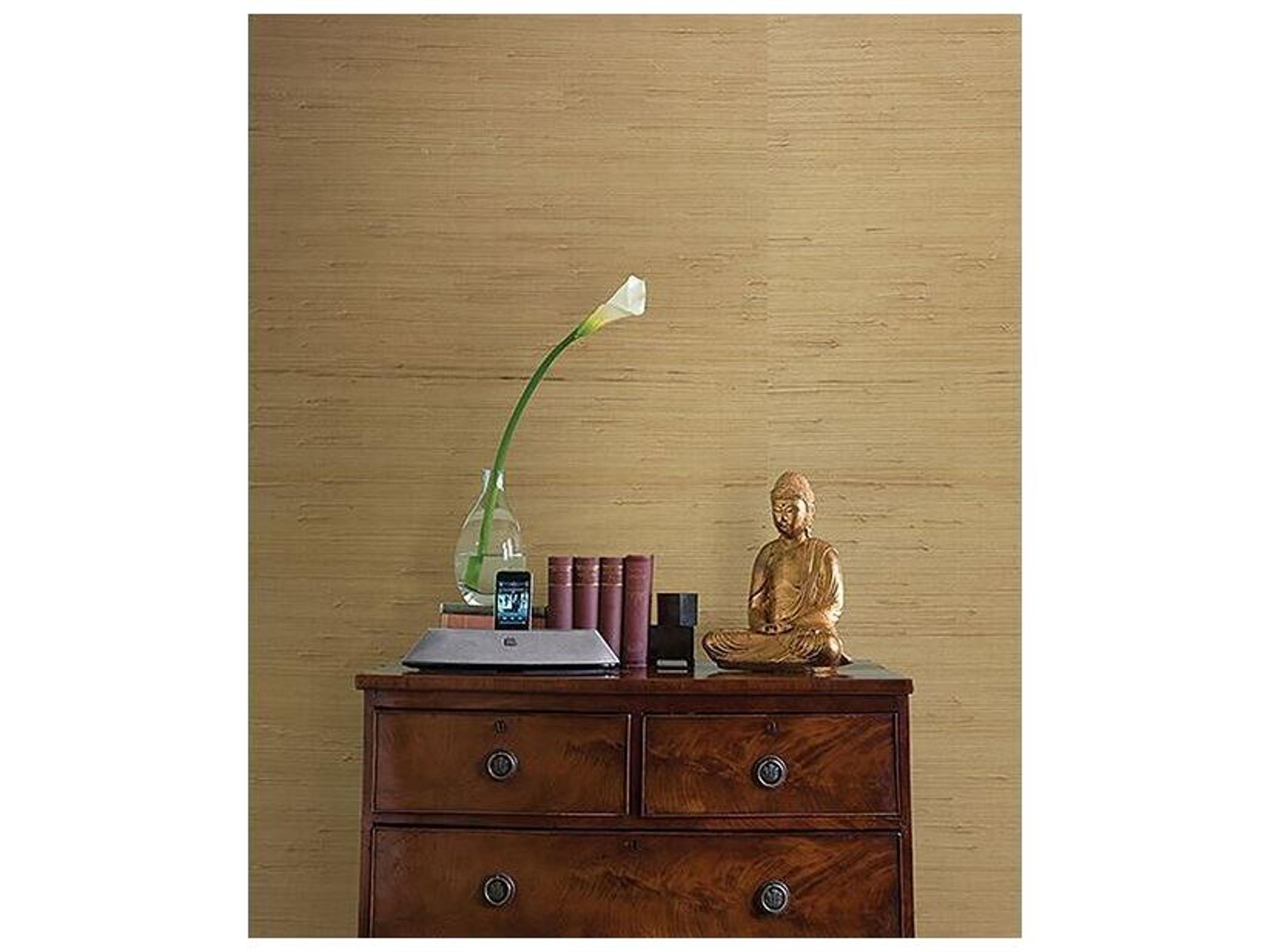 Brewster Home Fashions Kenneth James Isamu Cream Grasscloth Wallpaper