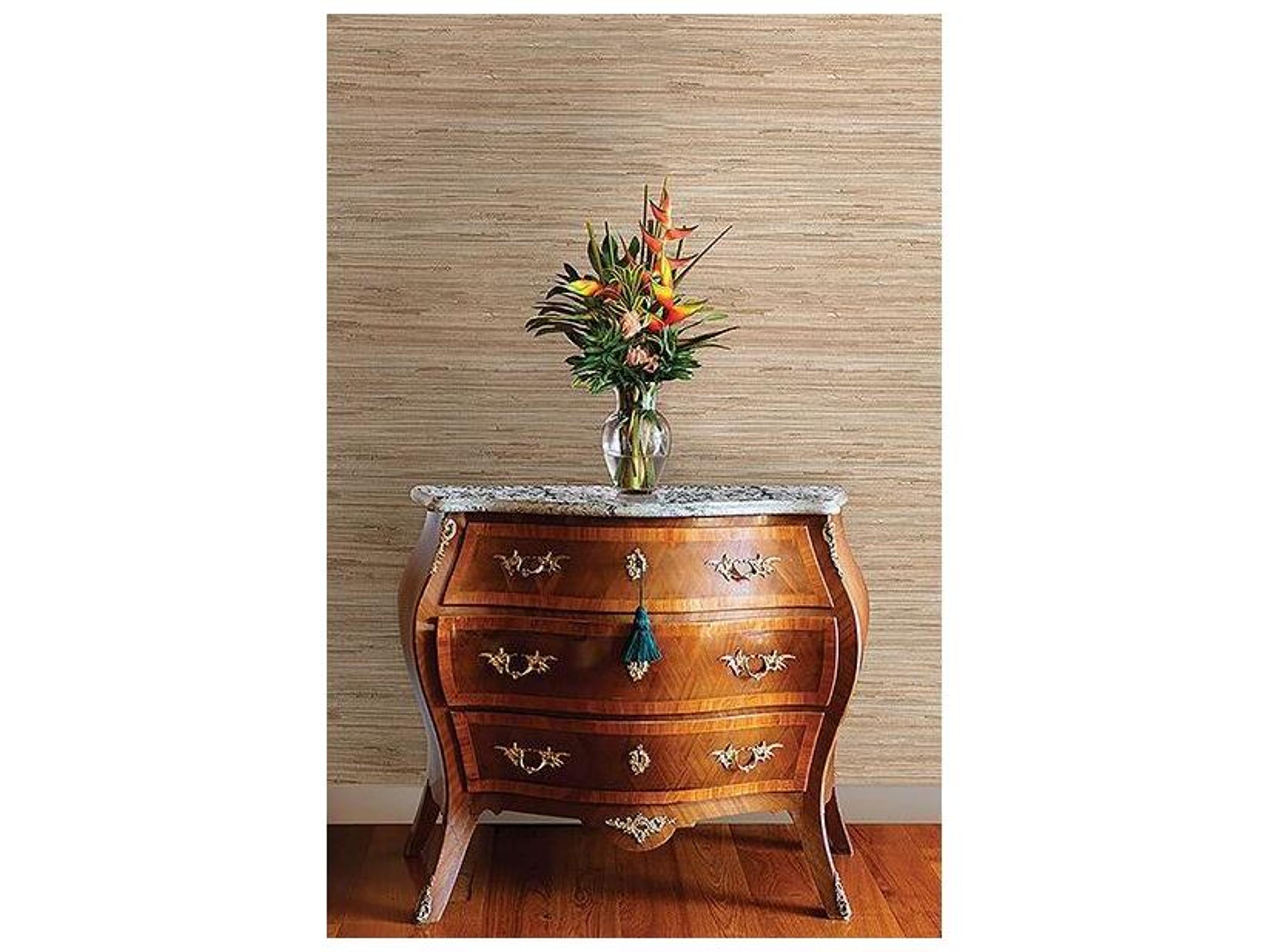 Brewster Home Fashions Kenneth James Macarena Beige Grasscloth Wallpaper