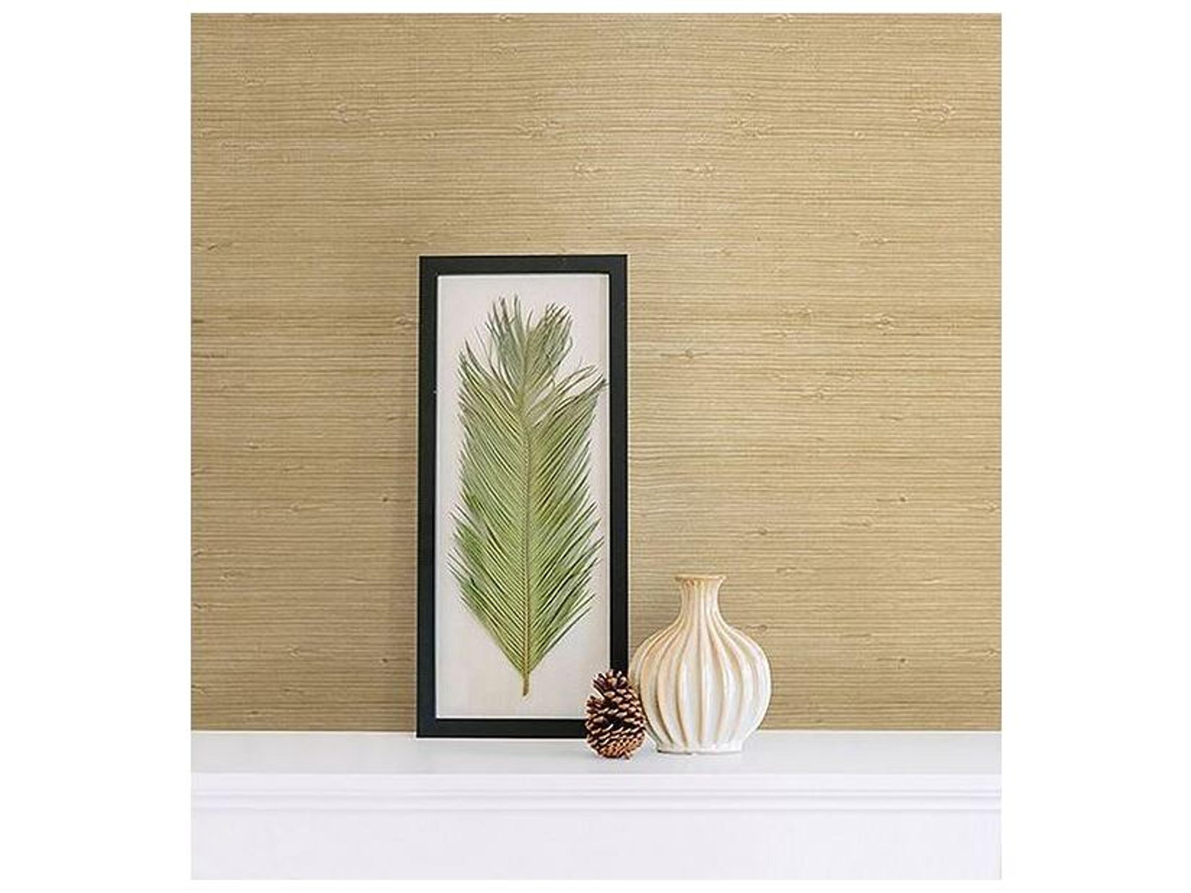 Brewster Home Fashions Kenneth James Mei Cream Grasscloth Wallpaper