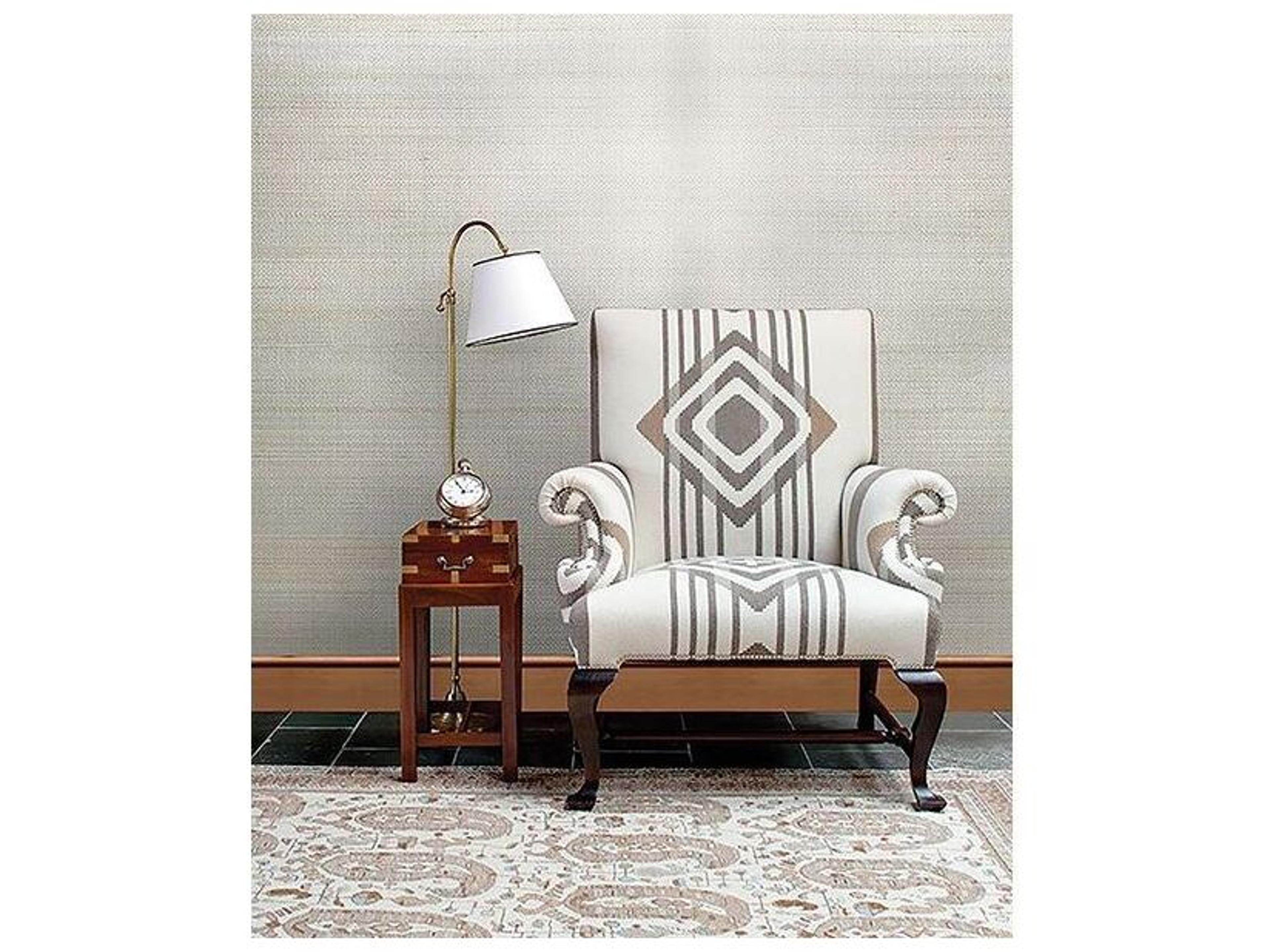 Brewster Home Fashions Kenneth James Xiao Chen Silver Grasscloth Wallpaper