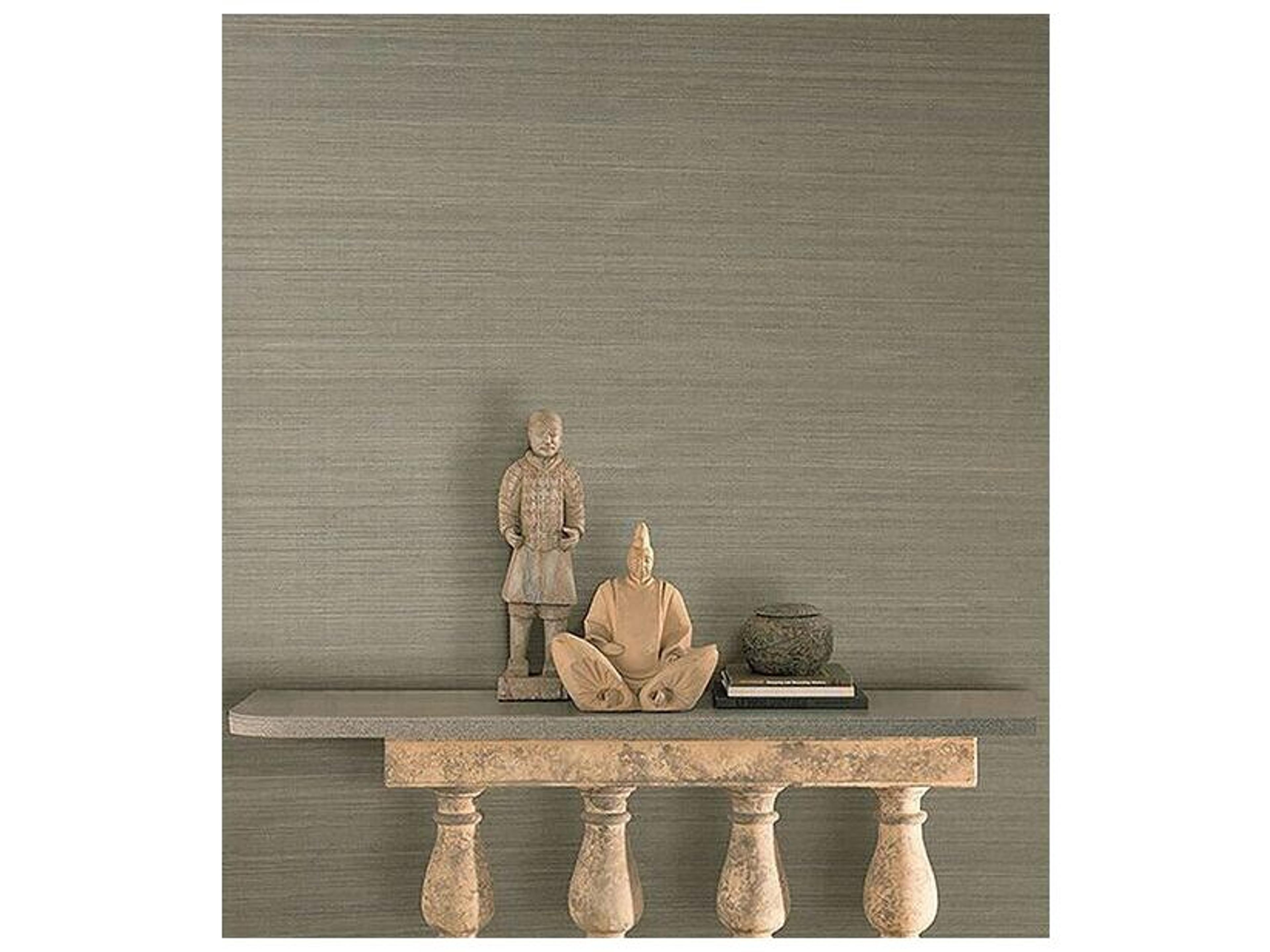 Brewster Home Fashions Kenneth James Ayako Sage Grasscloth Wallpaper