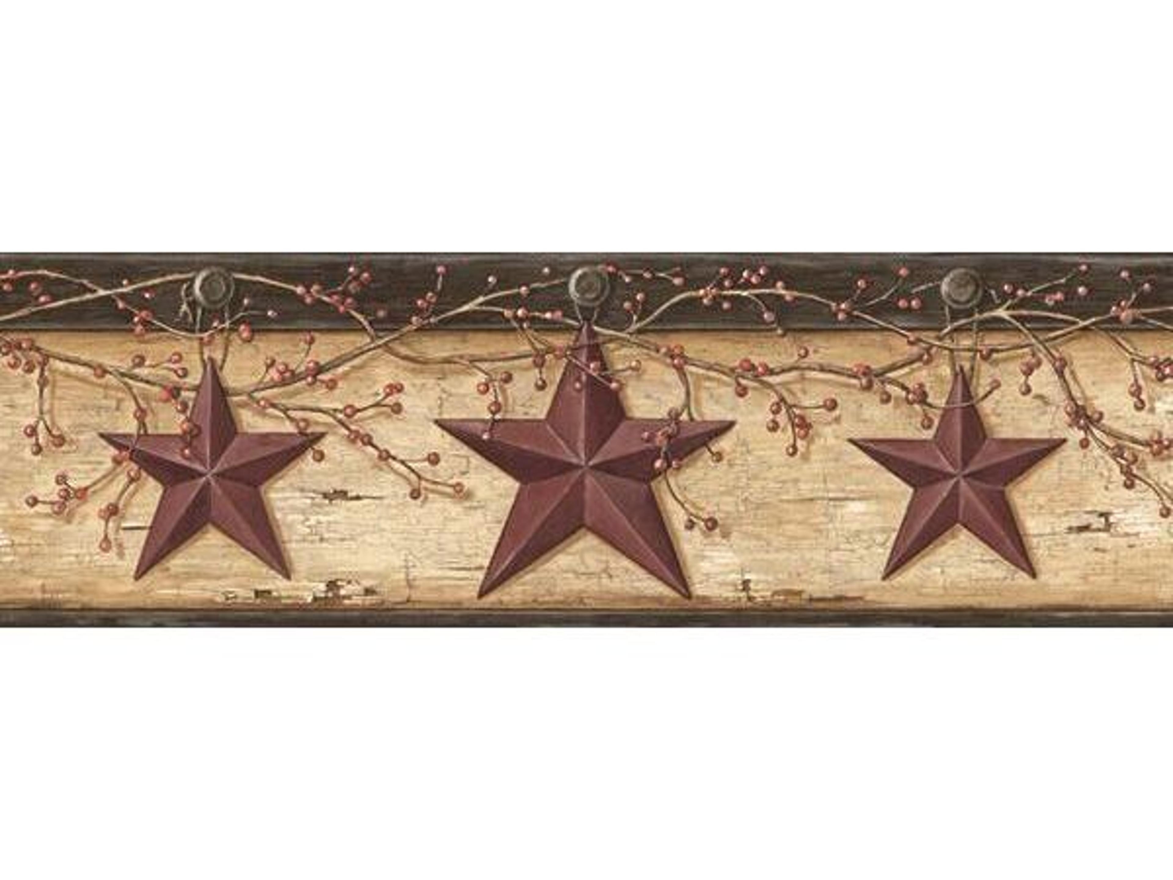 Chesapeake Graham Sand Rustic Star Trail Border