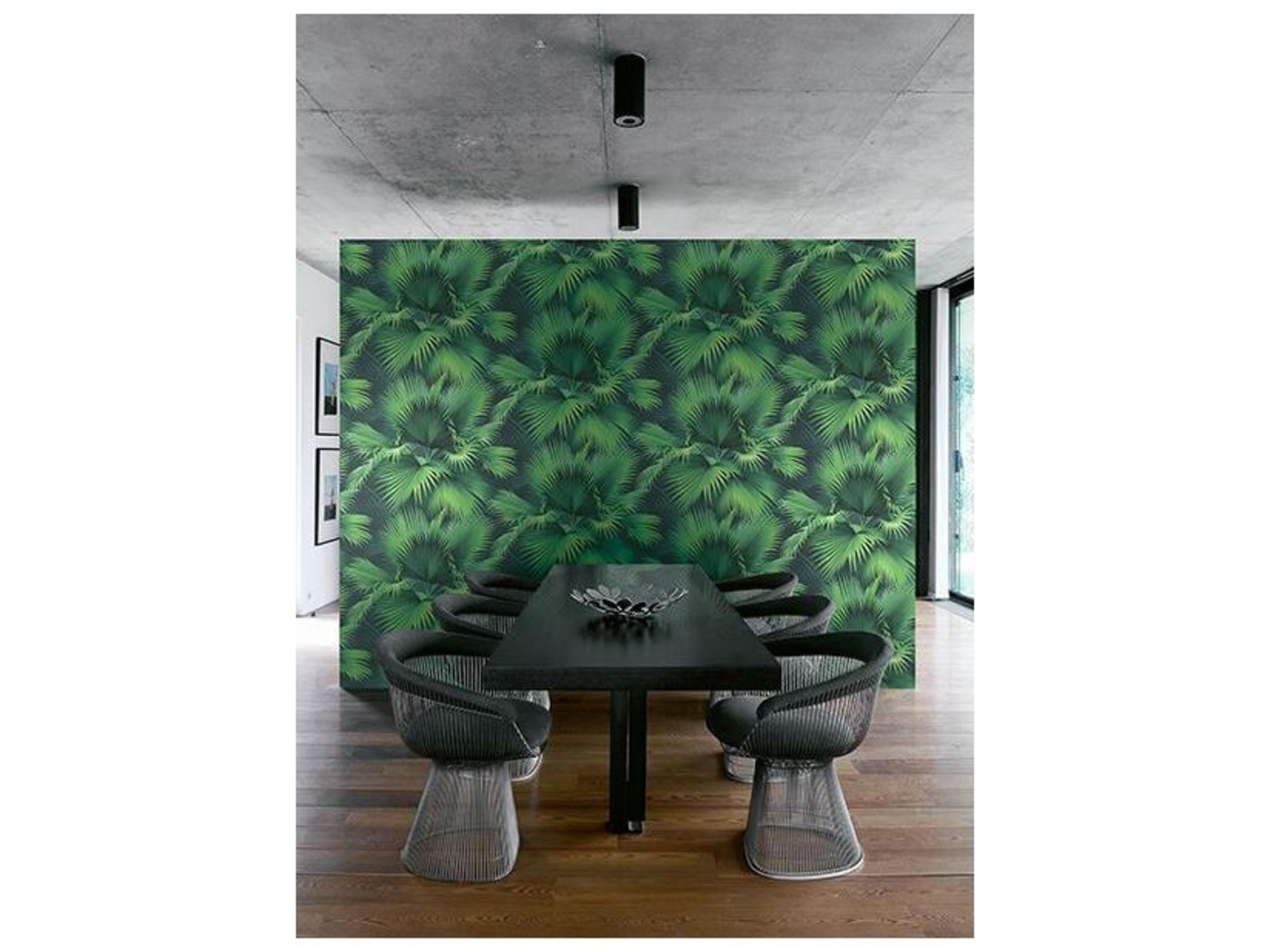 Brewster Home Fashions Kenneth James Endless Summer Dark Green Palm Wallpaper