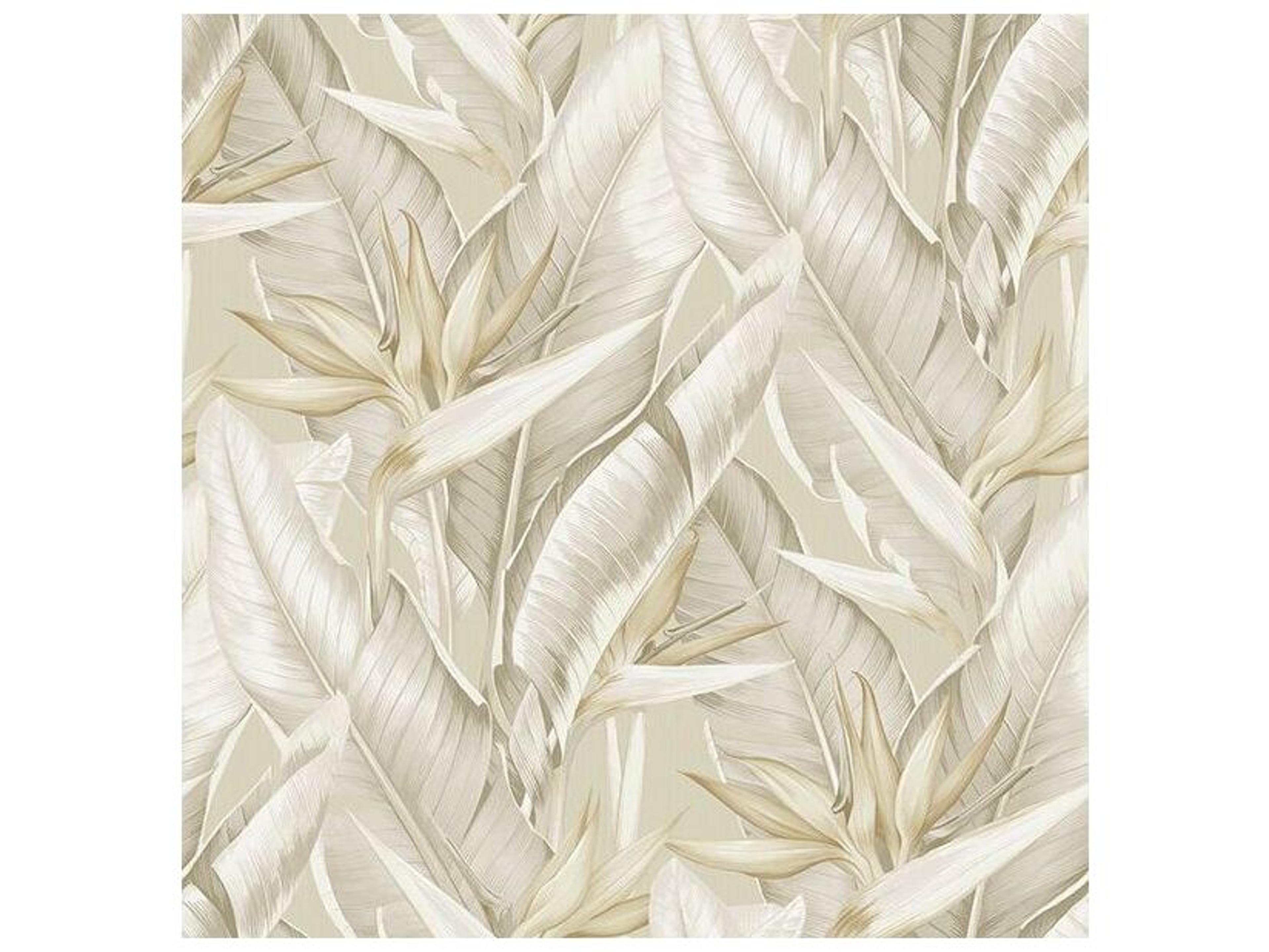 Kenneth James Palm Springs Arcadia Banana Leaf Wallpaper Beige