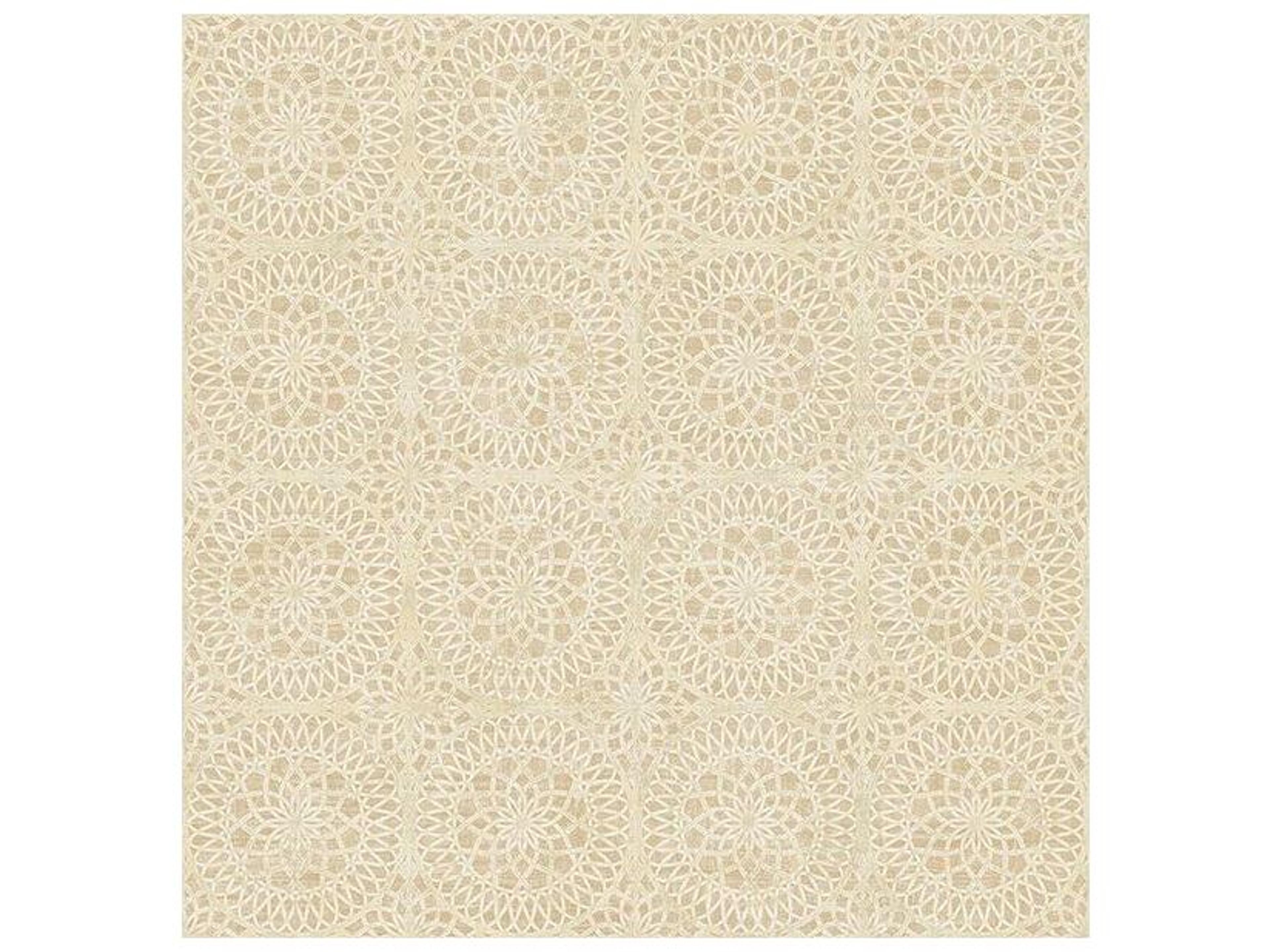 Kenneth James Twist Beige Medallion Wallpaper