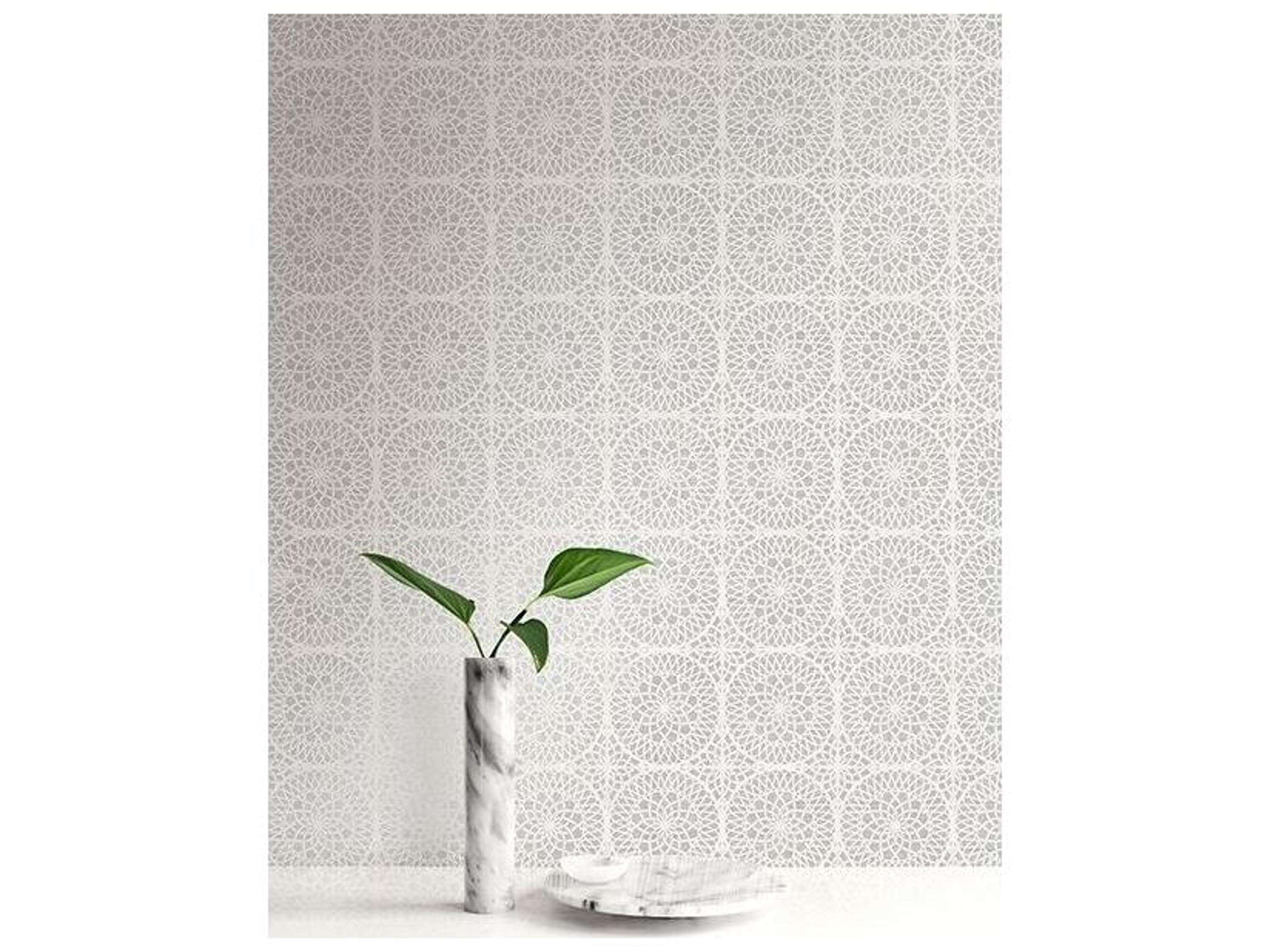 Brewster Home Fashions Kenneth James Twist Pewter Medallion Wallpaper