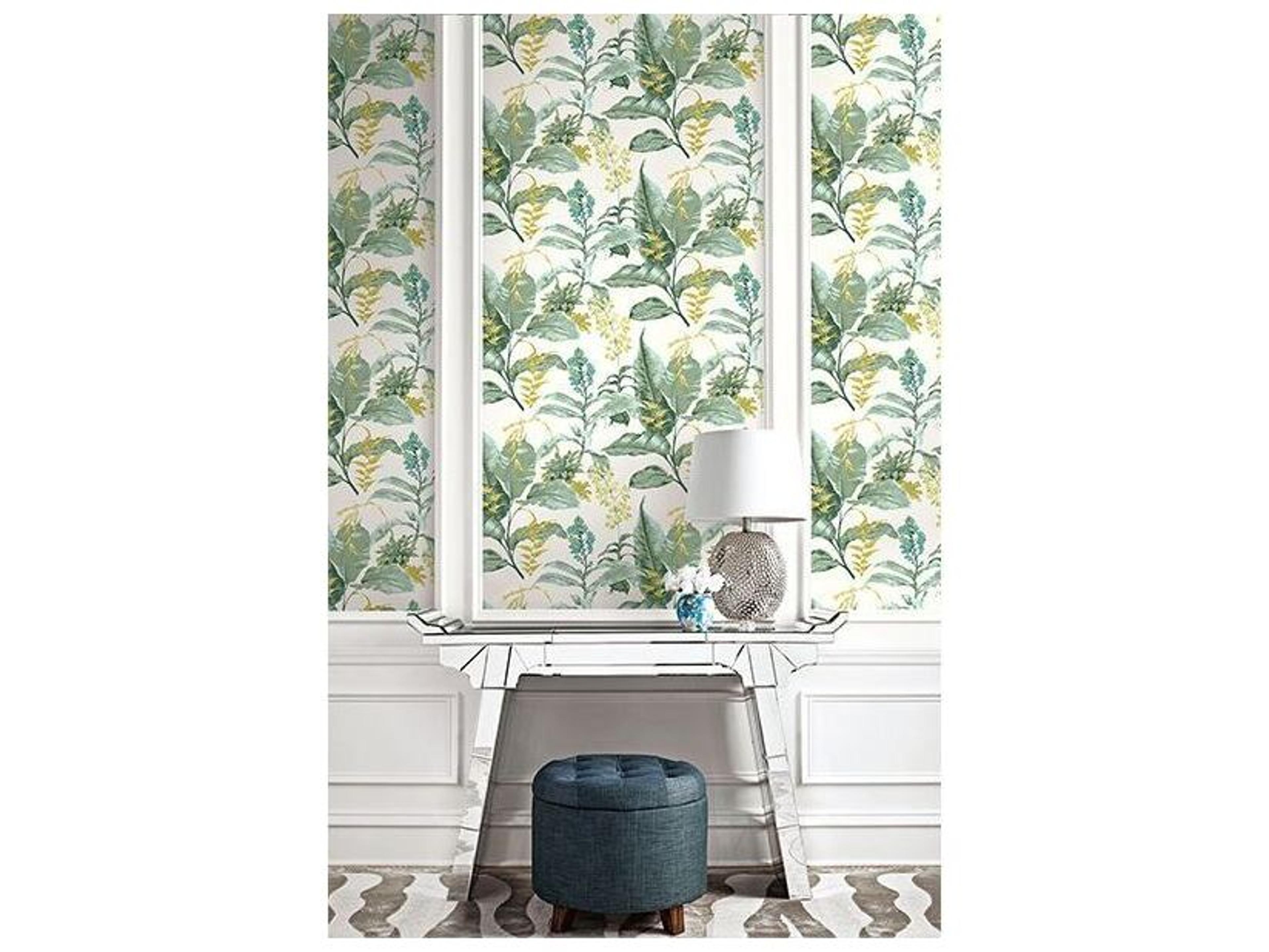 Brewster Home Fashions Kenneth James Maui Green Botanical Wallpaper